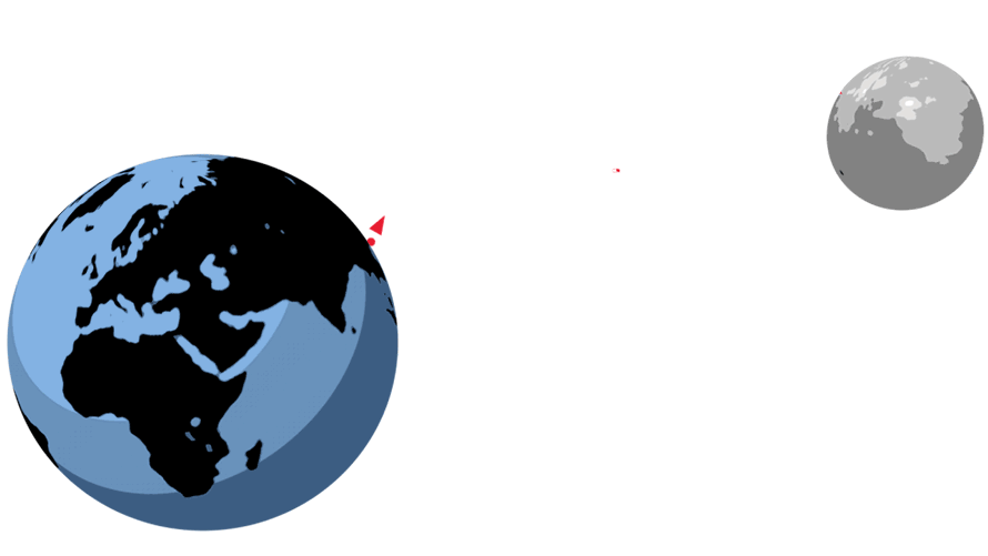 Entfernung von Erde zu Mond