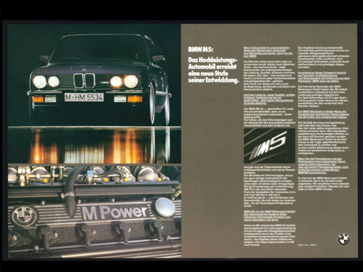 BMW M5 Generation 1 1985