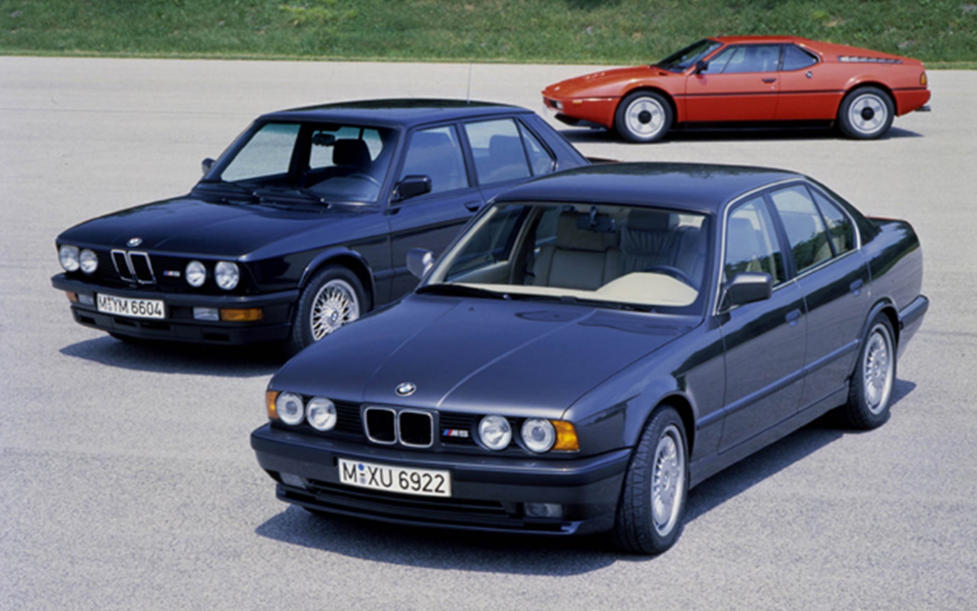 BMW M5 Generation 2 1988, BMW M1, BMW M3 of 1986