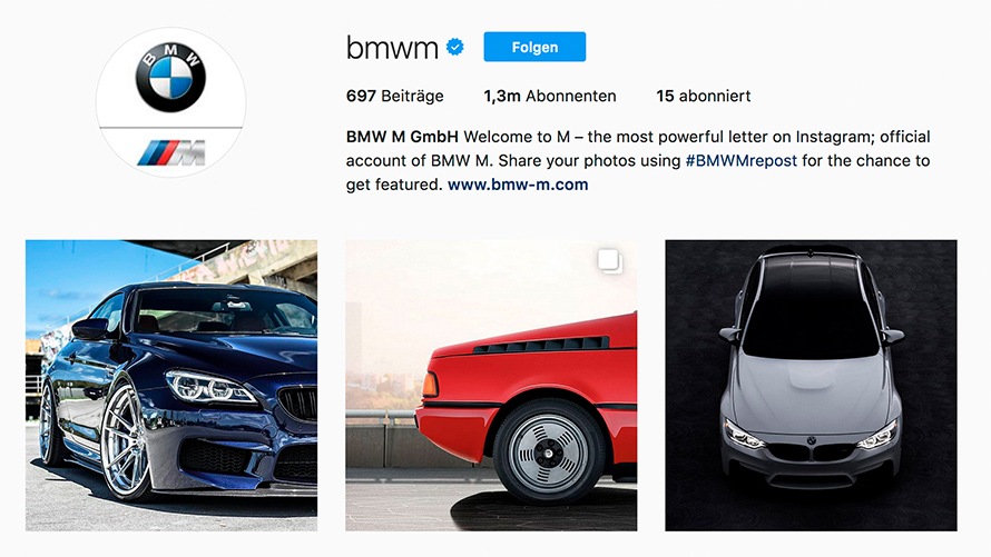 Instagramprofil BMW M