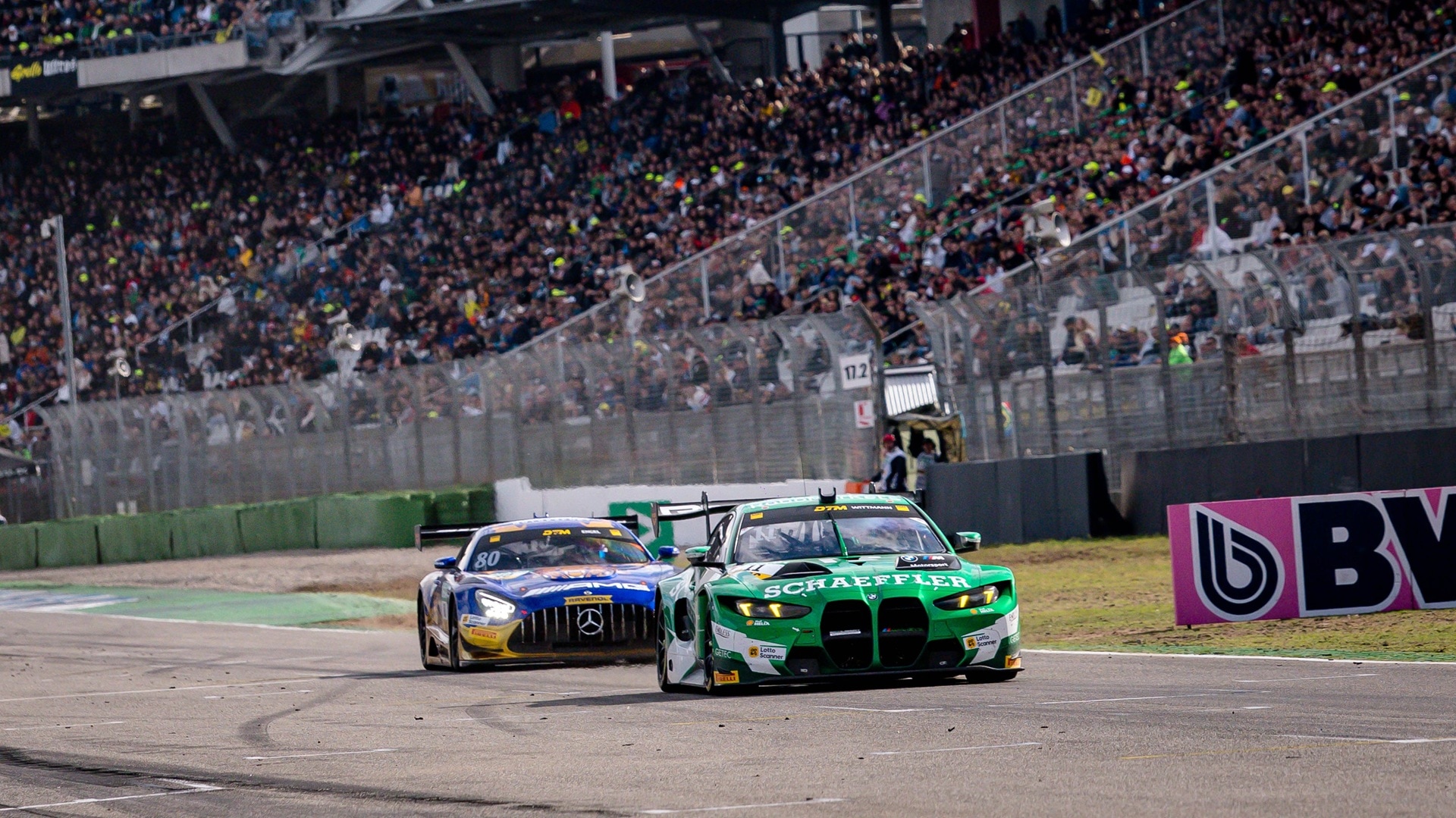 The Schaeffler BMW M4 GT3 EVO, bearing start number 11, in the final race of the 2026 DTM season at Hockenheim.