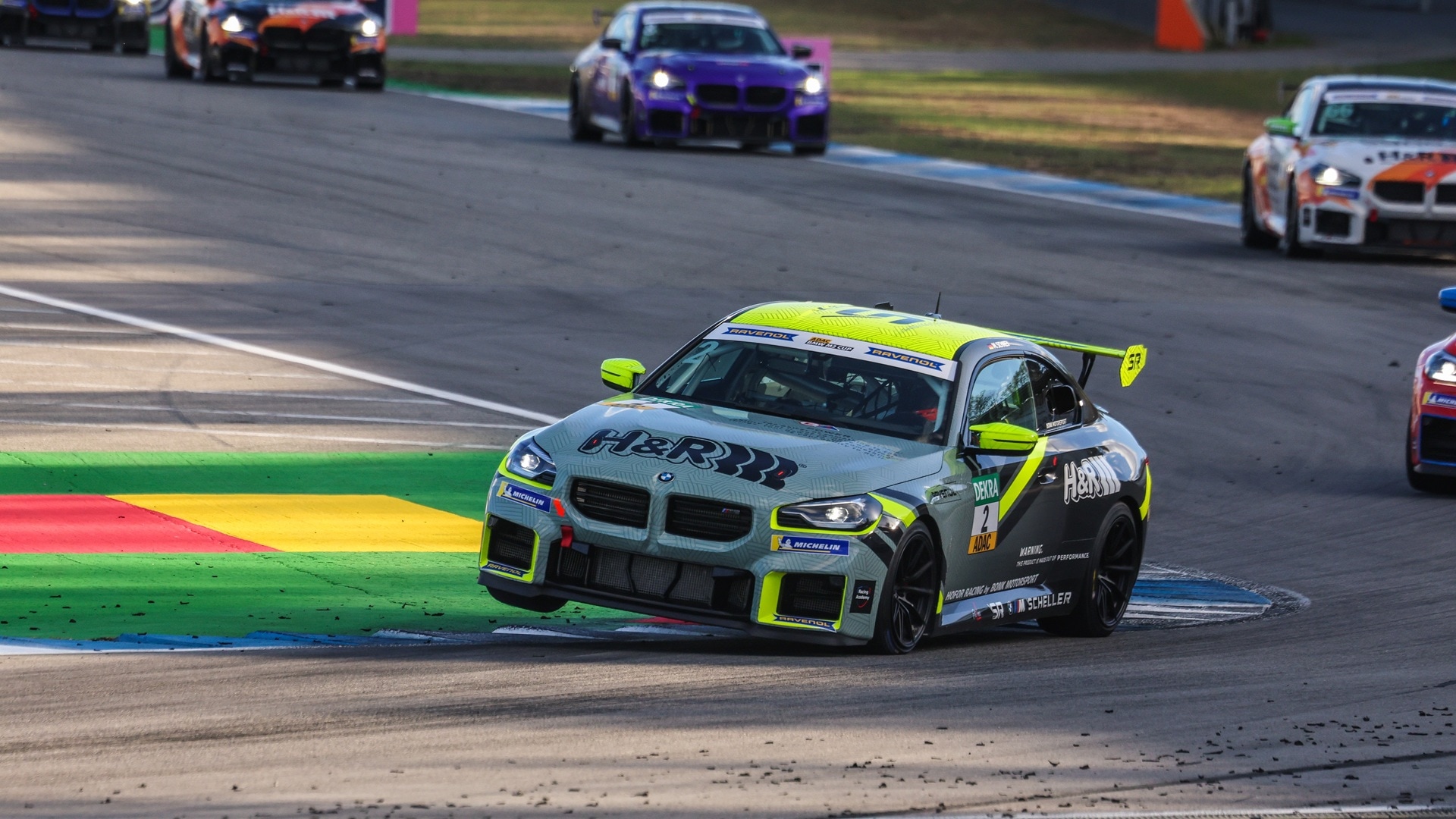 The BMW M2 Racing, bearing start number 11, from Hofor Racing by Bonk Motorsport at Hockenheim.