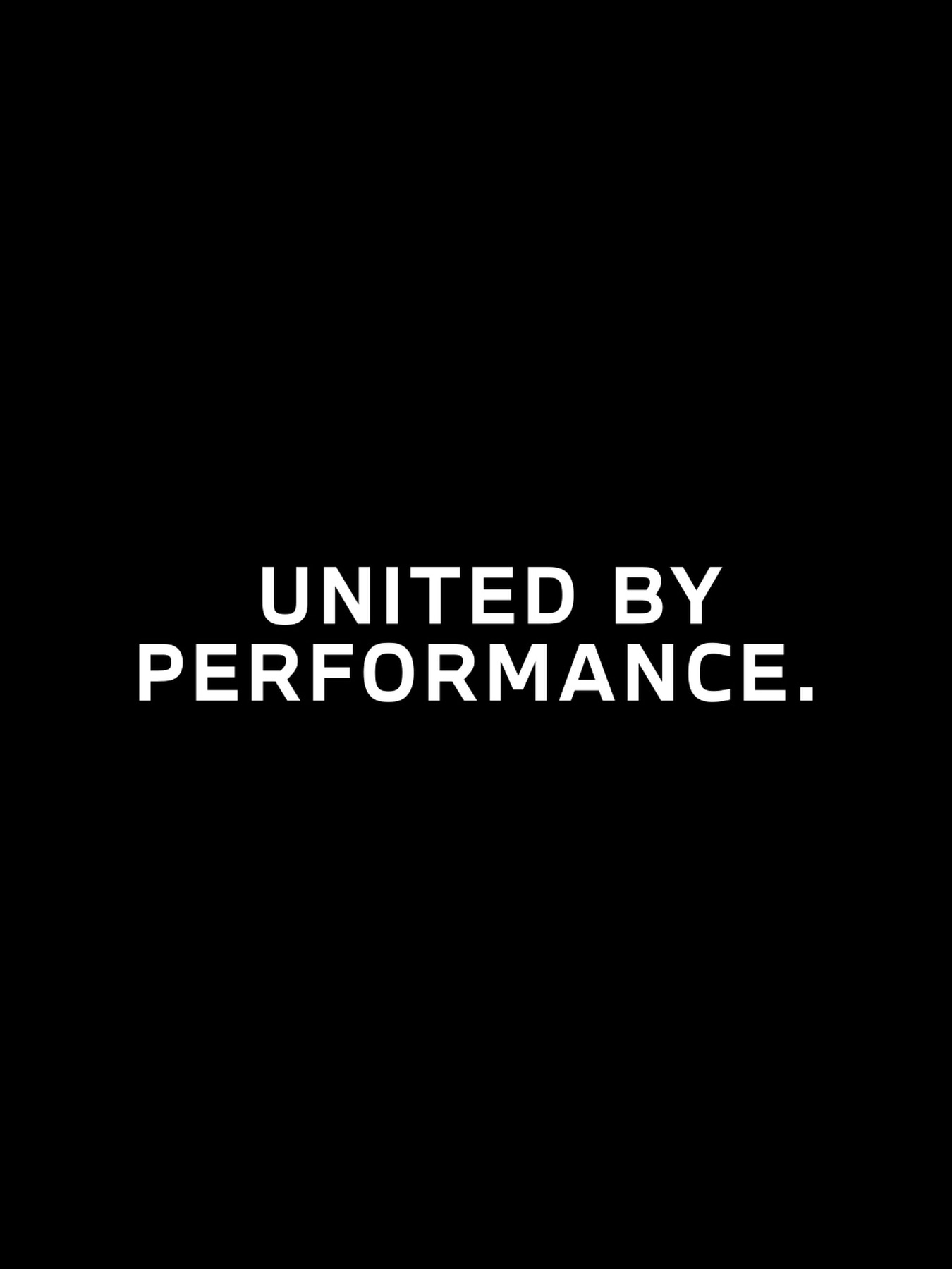GEN M Manifesto Regel 1 auf schwarzem Hintergrund: United by Performance.