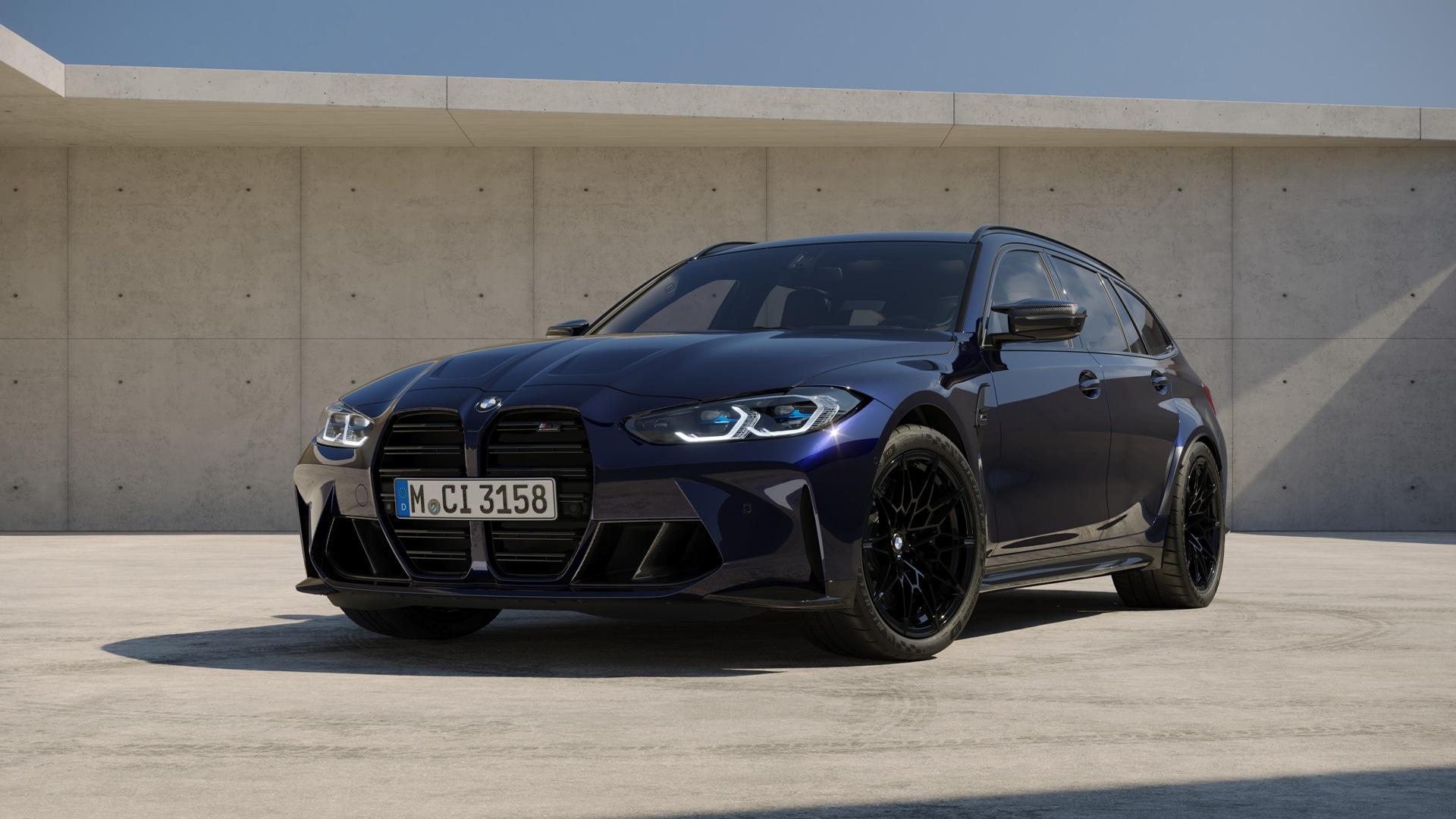 BMW M3 Competition Touring G81 in BMW Individual Carbon Black metallic