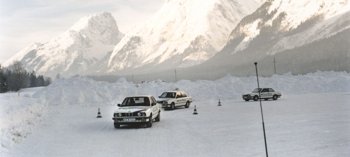 BMW 320i at Driver Training in Sölden 1991