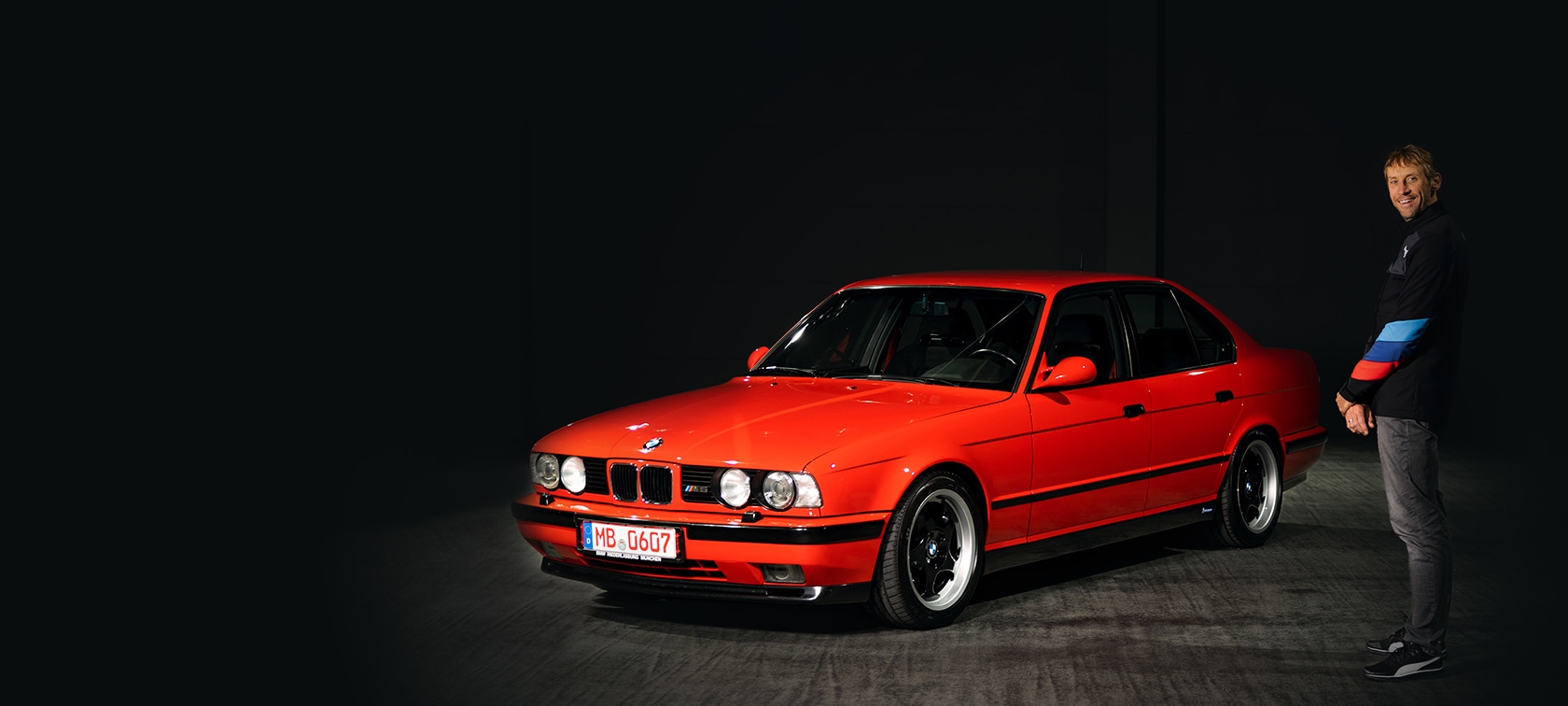 Jörg Weidinger and his BMW M5 E34 "20 Jahre BMW Motorsport". 