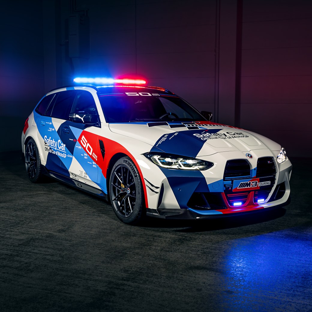 The first-ever BMW M3 Touring MotoGP™ Safety Car.