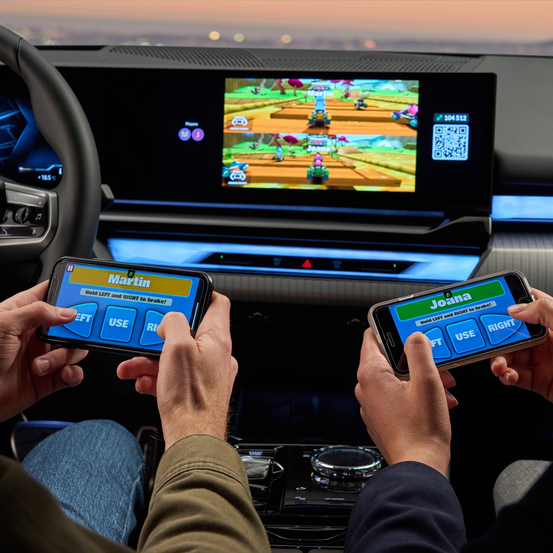 In-Car-Gaming mit AirConsole im BMW i5.