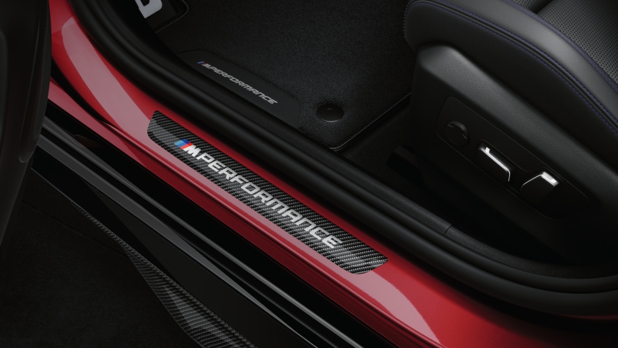 M Performance door sill plate in carbon fiber