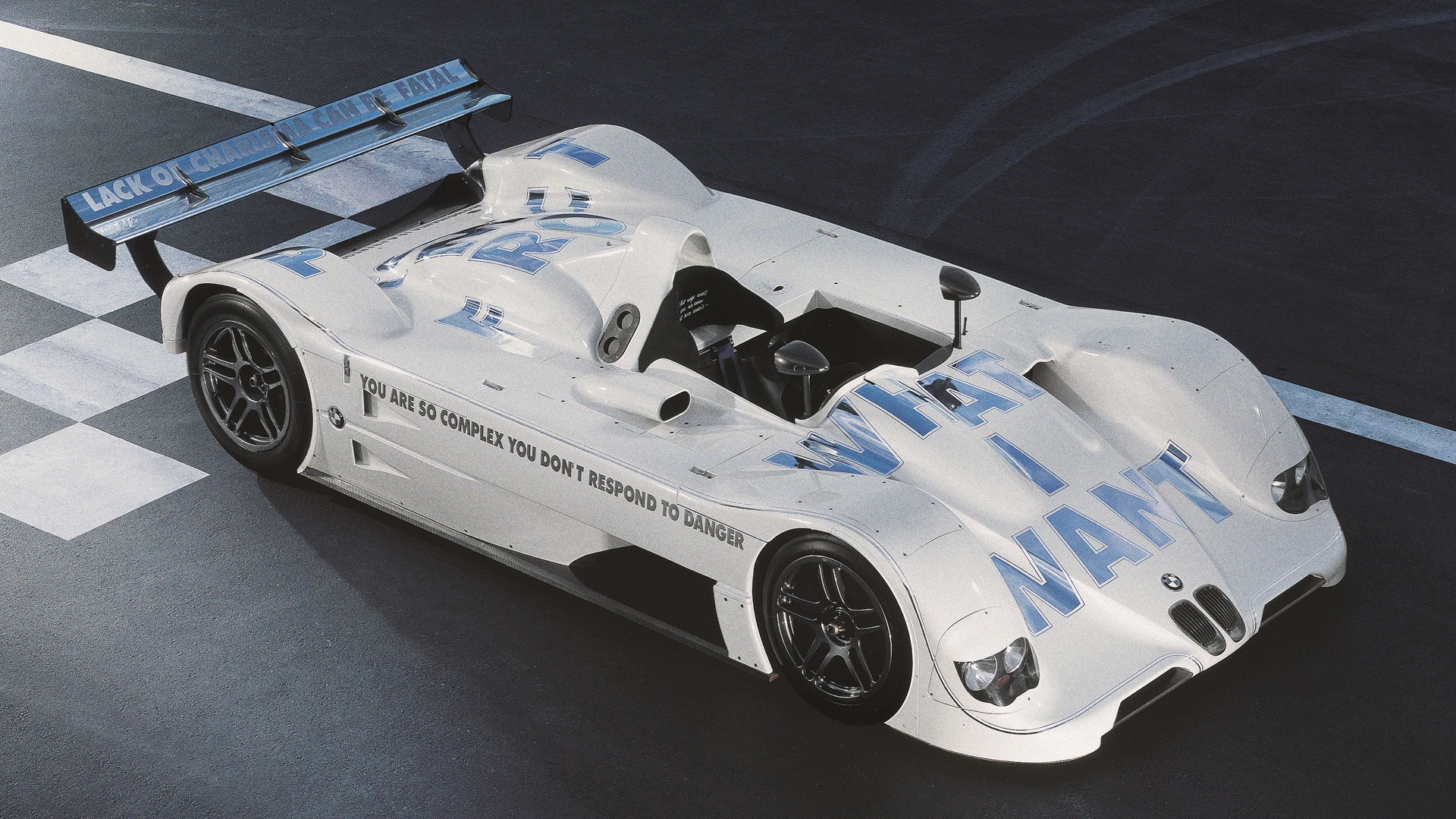 The victor at Le Mans in 1999: BMW V12 LMR by Jenny Holzer.