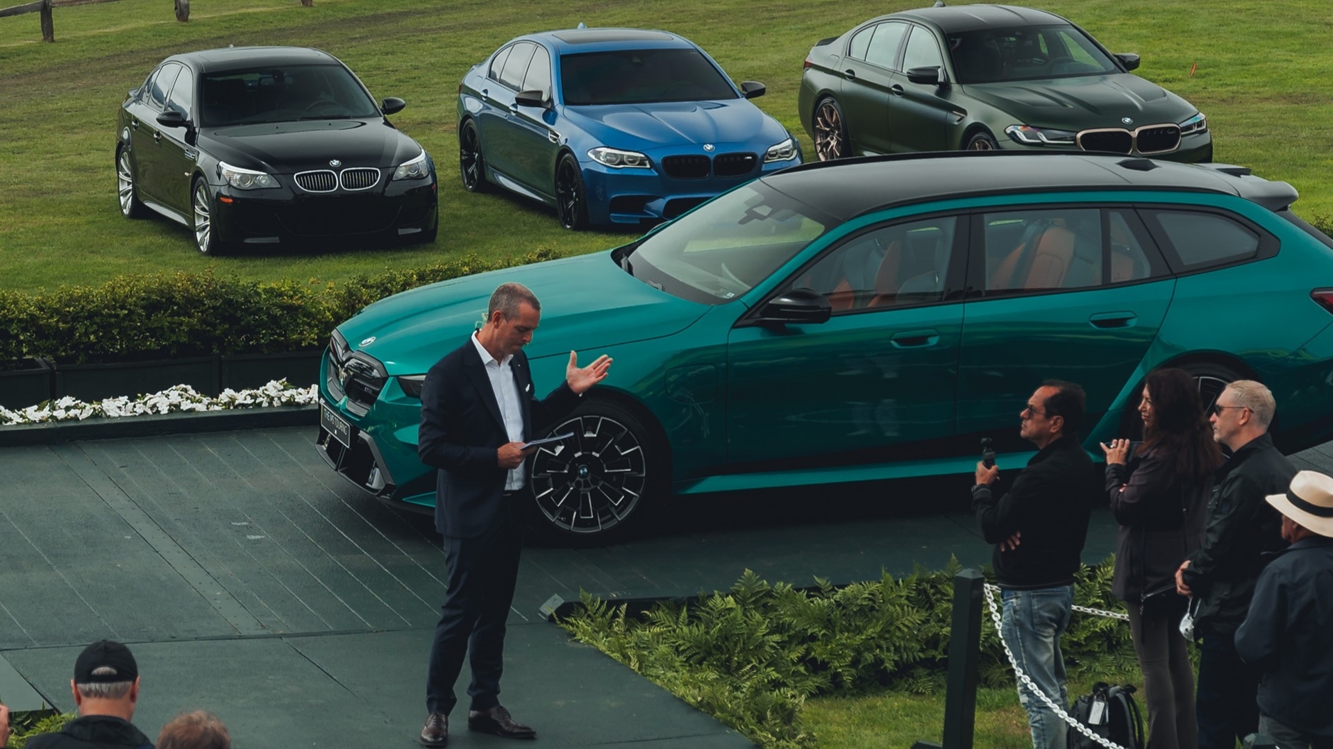 BMW M CEO Franciscus van Meel presents the new BMW M5 Touring.