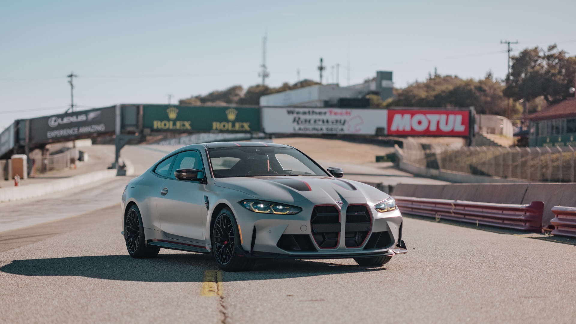 The BMW M4 CSL on Laguna Seca Raceway during Monterey Car Week.
