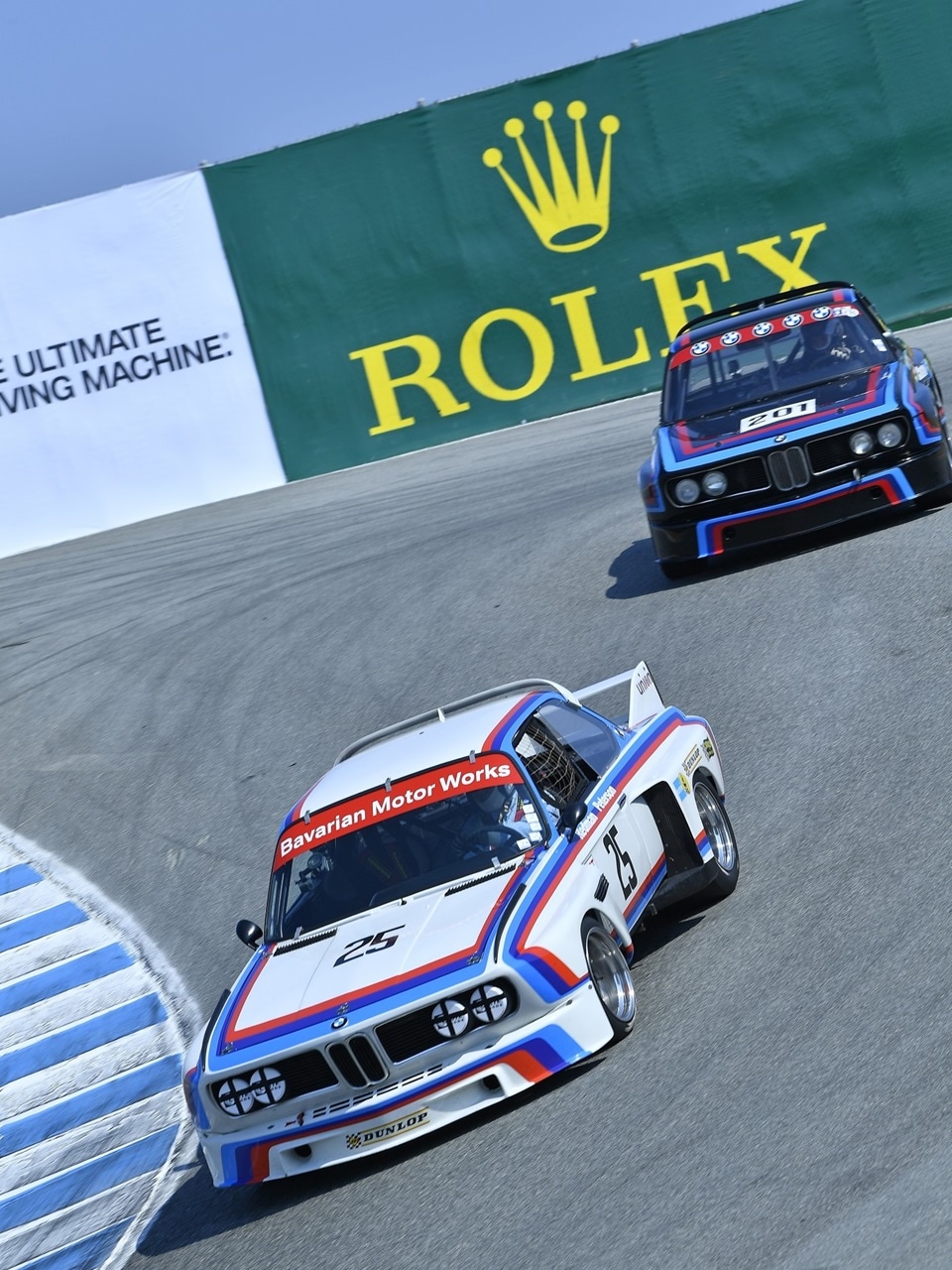 A true legend: the 1975 BMW 3.0 CSL on Laguna Seca Raceway, 2016.