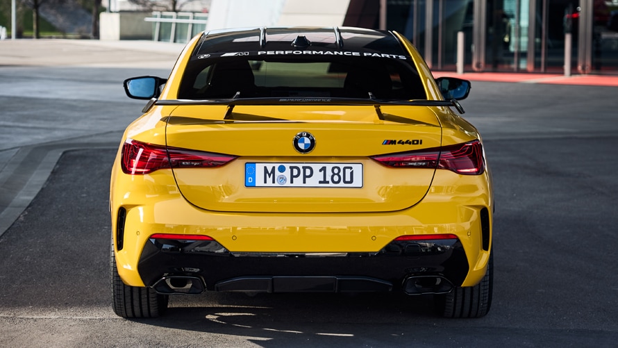 M Performance rear diffuser application carbon fibre