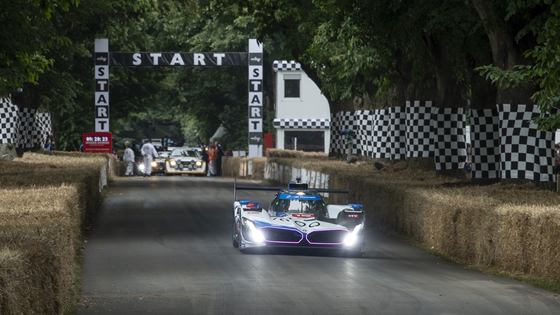 The most recent BMW M Motorsport race car, BMW M Hybrid V8, taking on the Hillclimb, 2024.