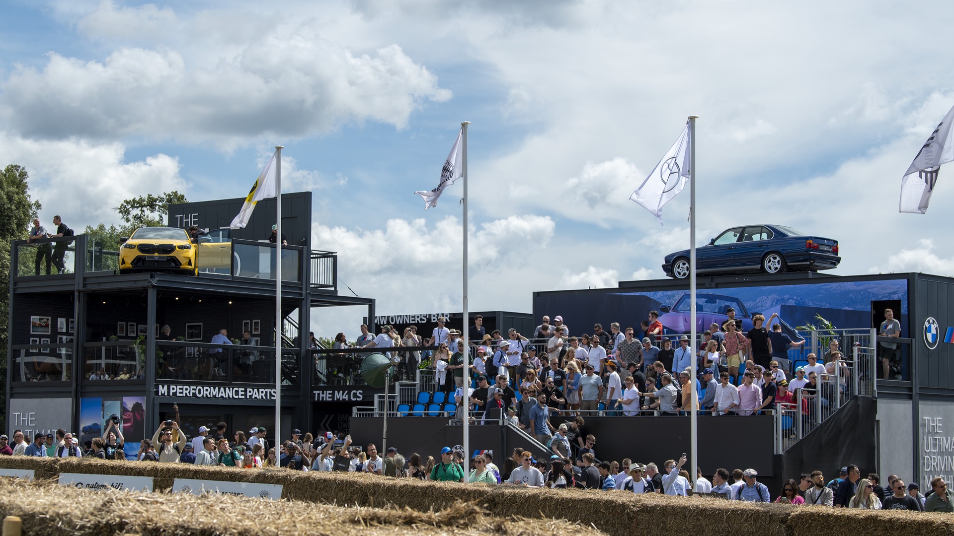 Spectators at the BMW M Trackside Paddock in Goodwood, 2024.