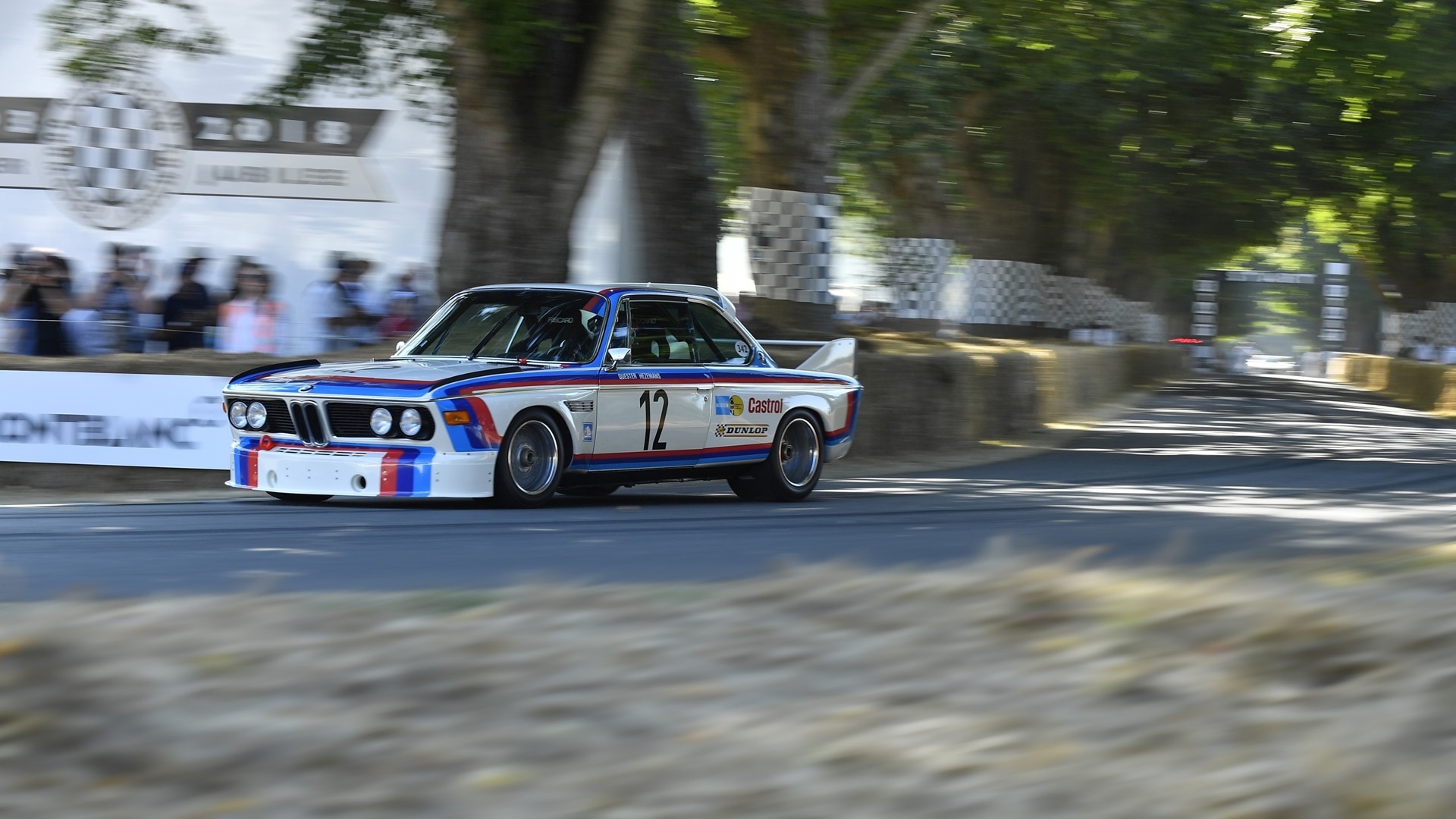 The first ever BMW M Motorsport race car, the BMW 3.0 CSL, taking on the Hillclimb in 2018.