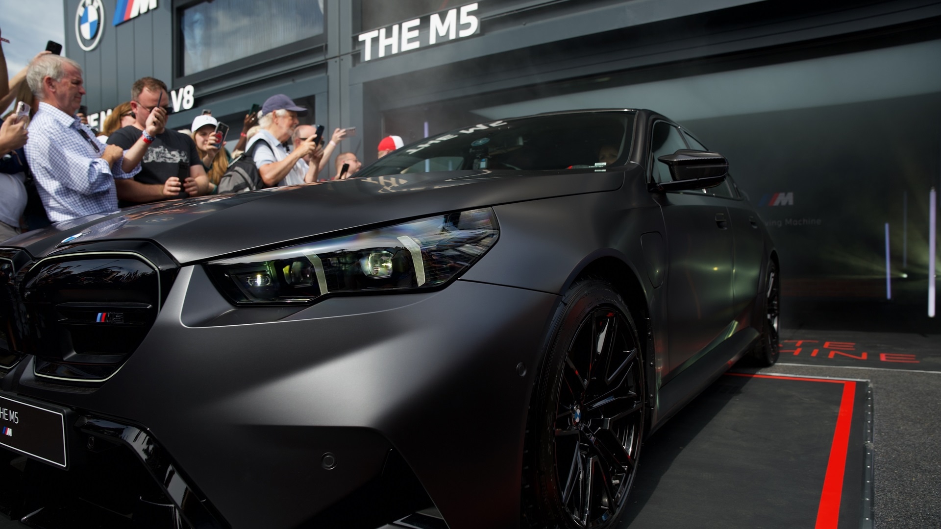 The all-new BMW M5 is presented to the world public in Goodwood to great acclaim.