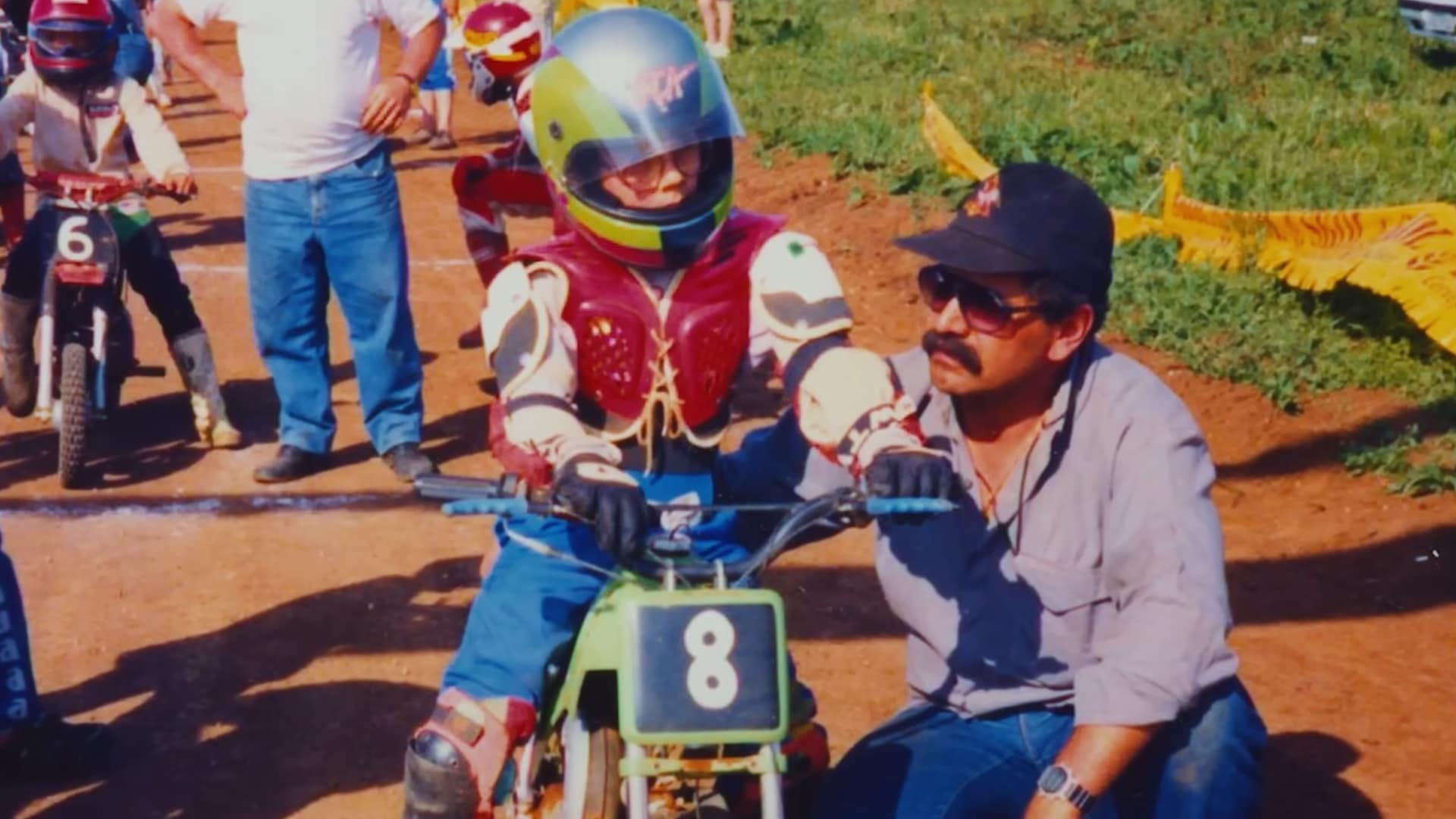 Schon als 6-Jähriger auf der Strecke: Augusto Farfus auf dem Mini-Bike.