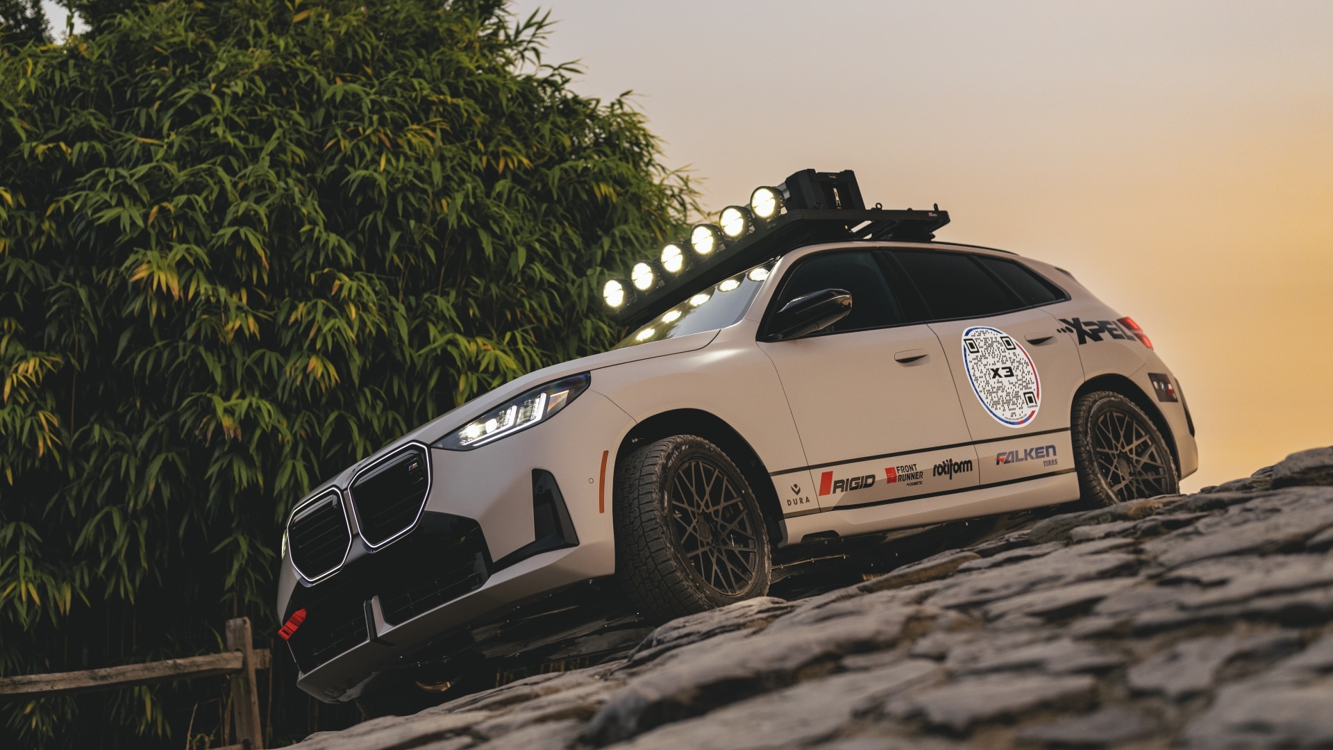 The BMW X3 M50 at the Rebelle Rally 2024.