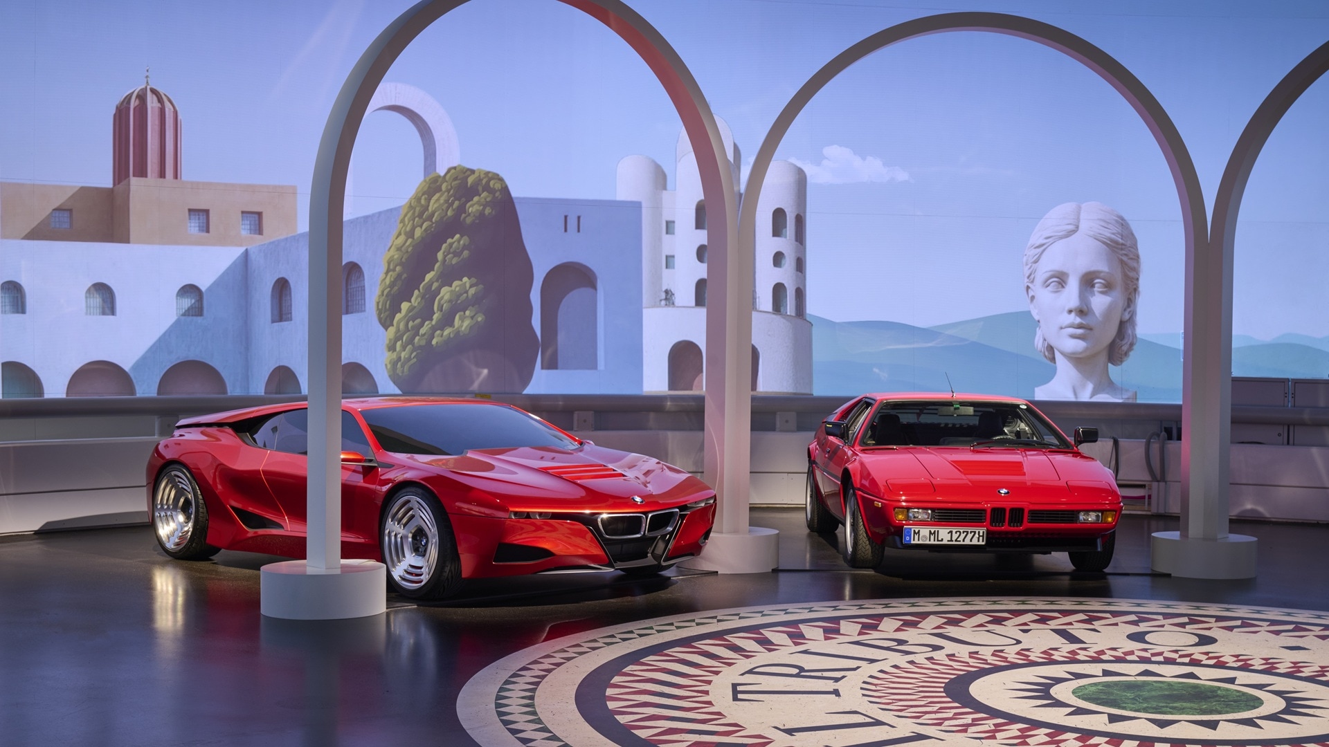 The BMW M1 in the exhibition “Belle Macchine”.