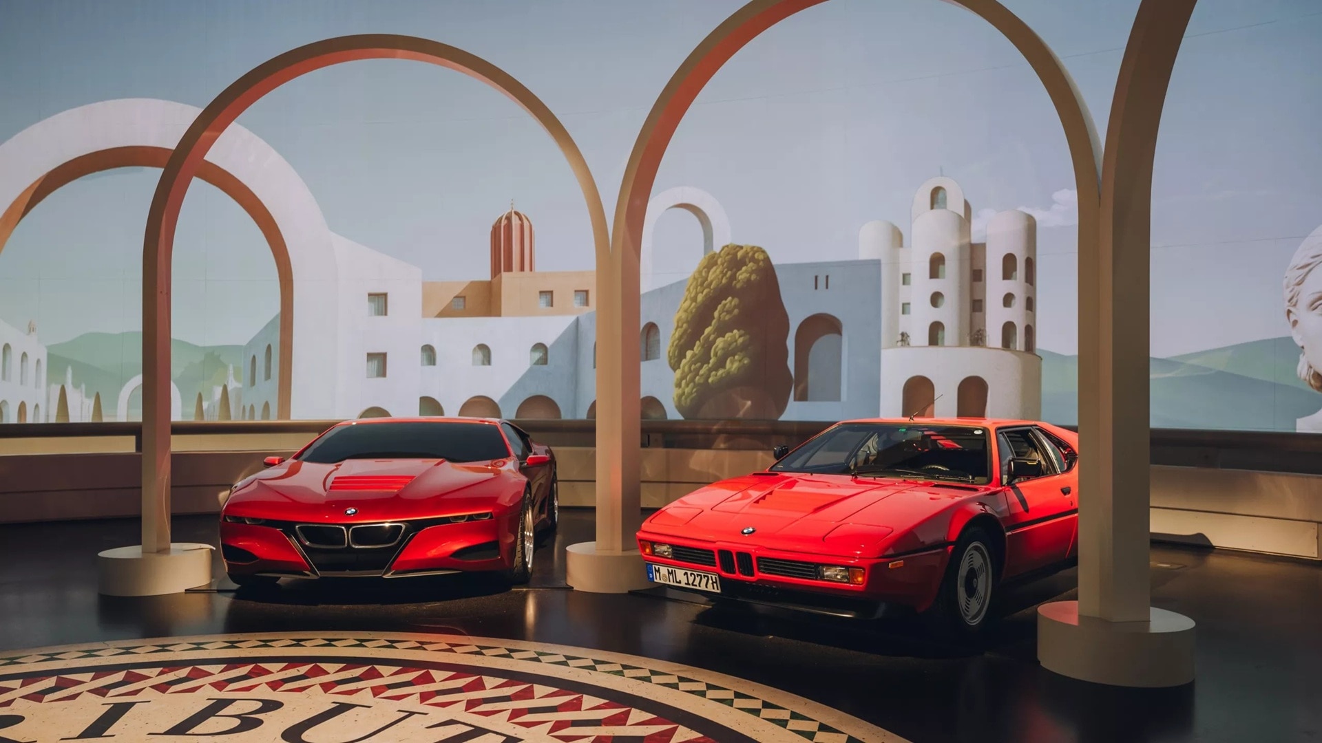 The BMW M1 and the BMW M1 Hommage at the ‘Belle Macchine’ exhibition.