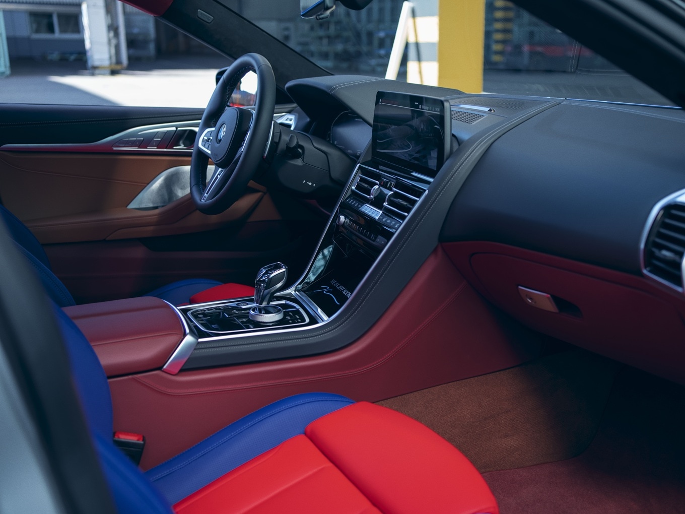 Interior of the BMW THE 8 X JEFF KOONS