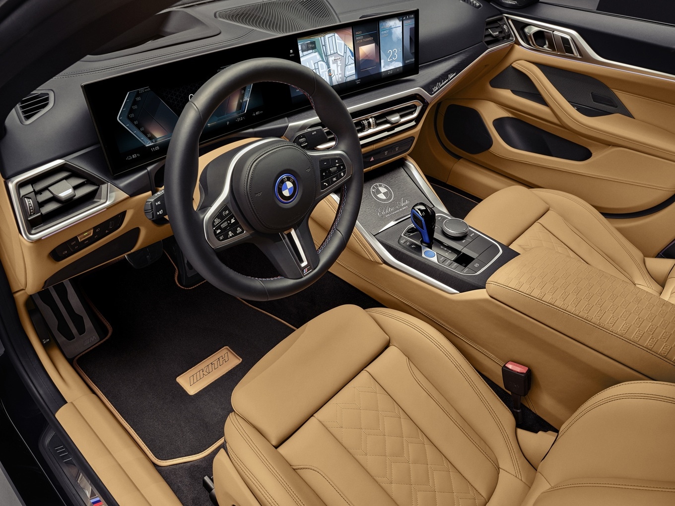 Interior of the BMW i4 M50 BY KITH