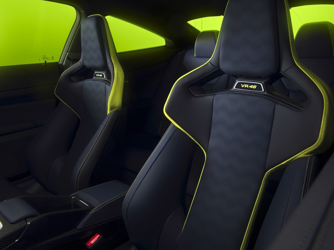 Interior of the BMW M4 CS Edition VR46