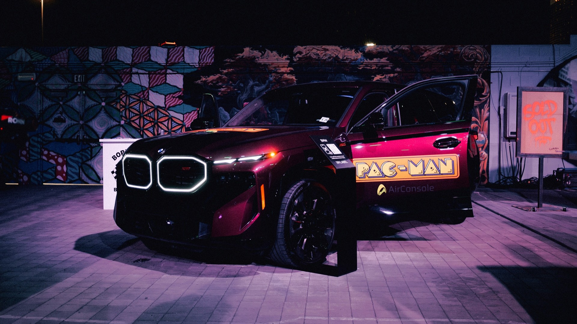 BMW XM Label with PAC-MAN on the passenger door. 