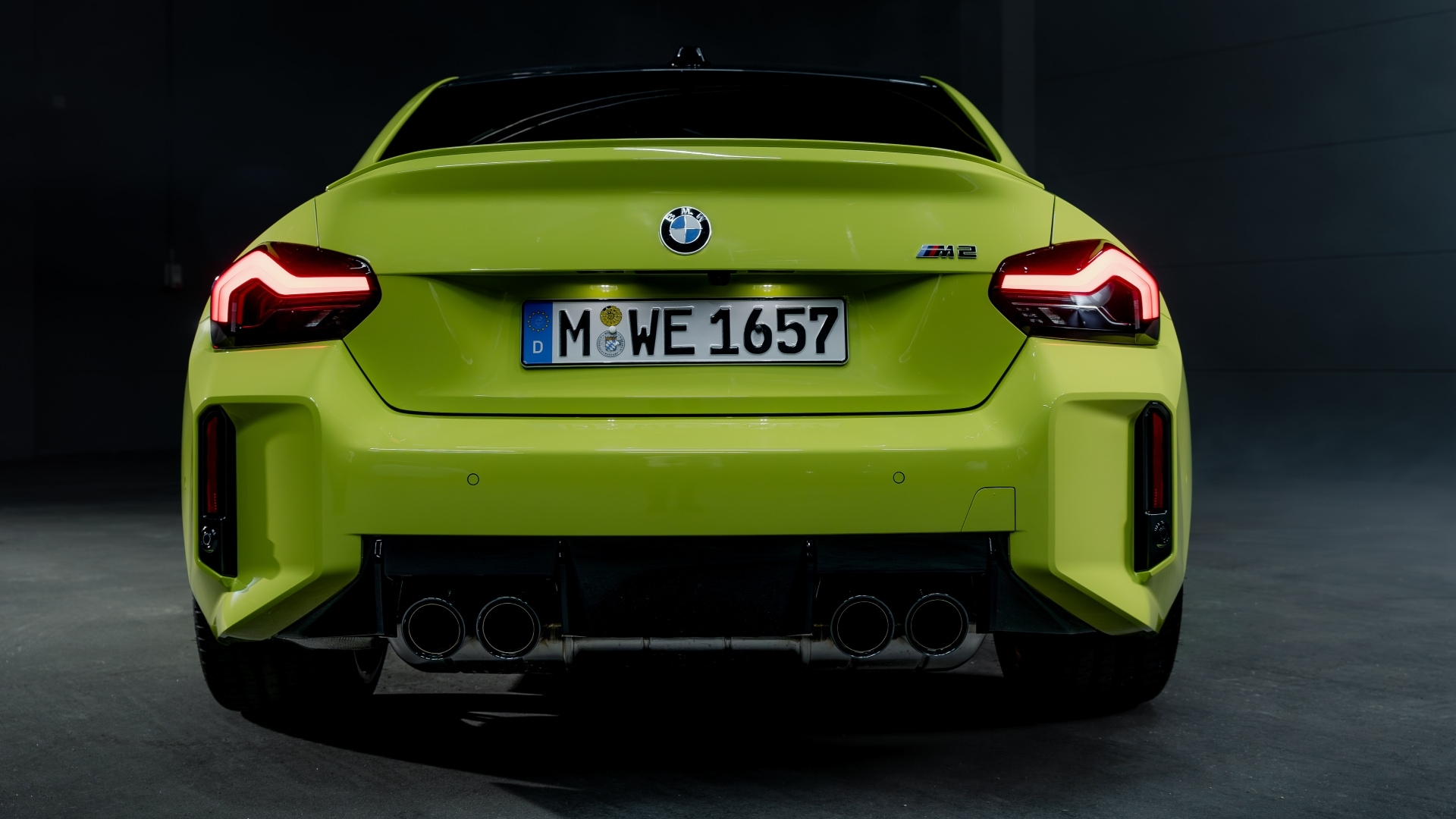 This is M: four exhaust pipes on the BMW M2 G87.