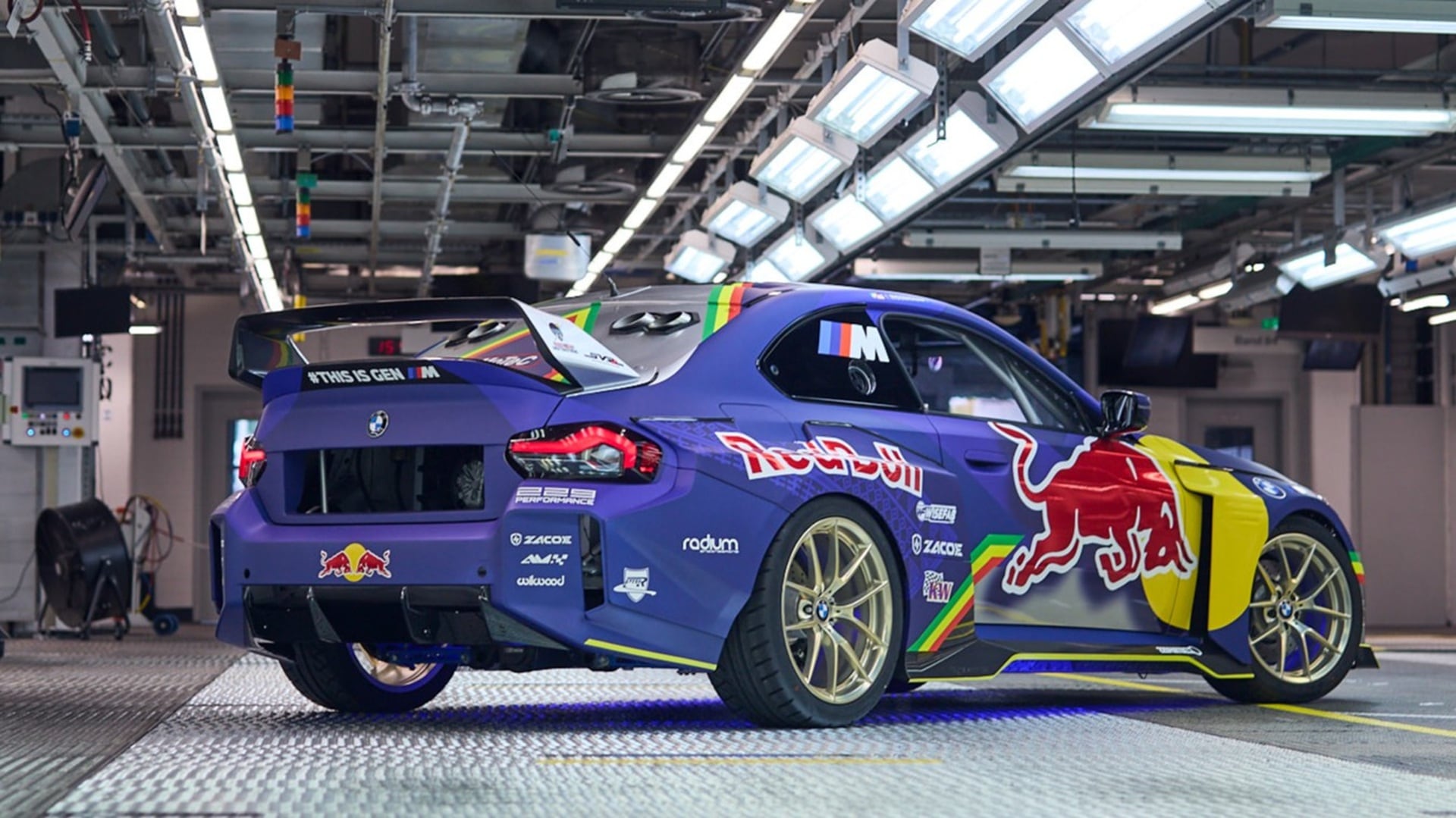 The rear of the BMW M2 Drift Competition in its Livery.