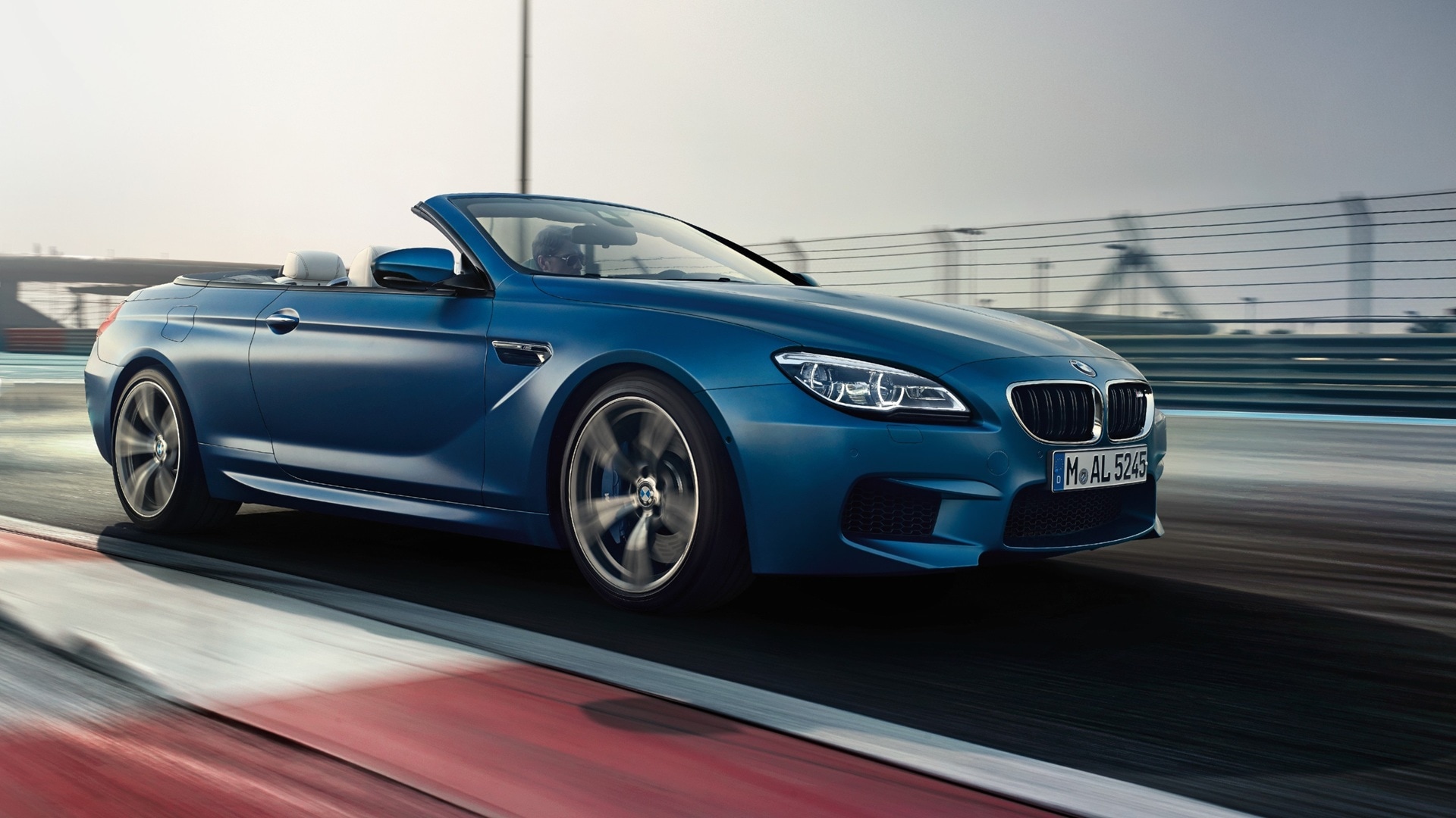 Rear of BMW M6 Convertible F12 with rear lights and M6 badge.