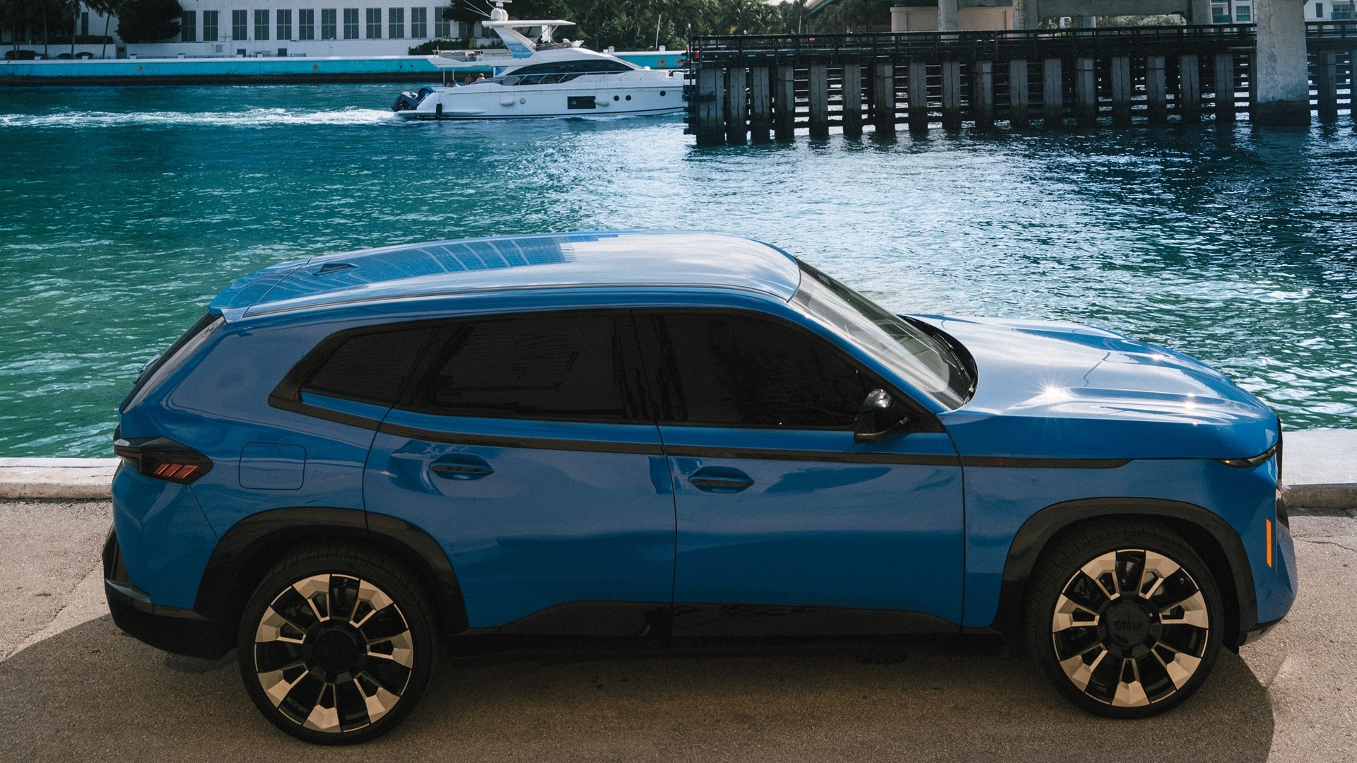 BMW XM Label in Santorini Blue.