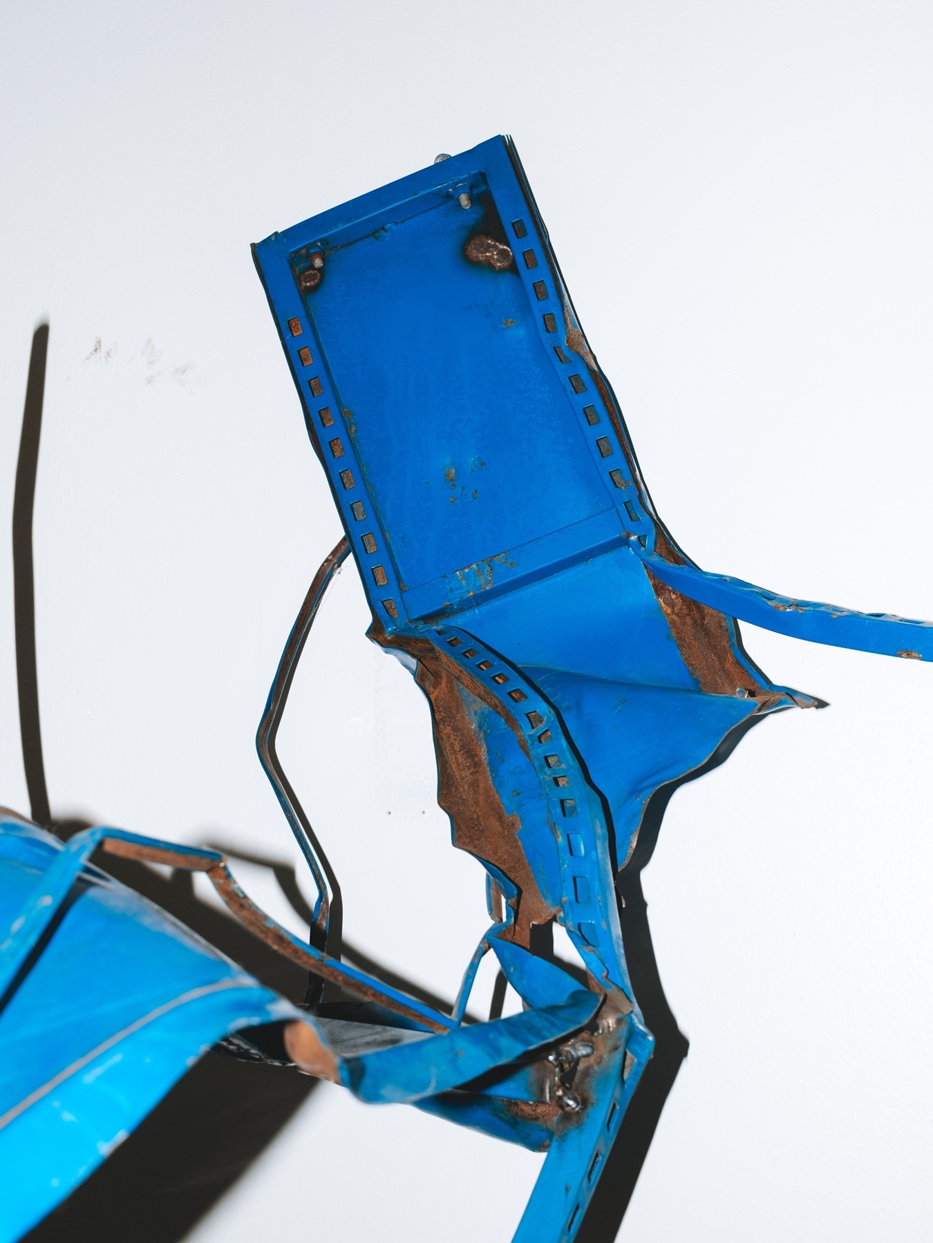 A section of Kennedy Yanko#s metal sculpture.