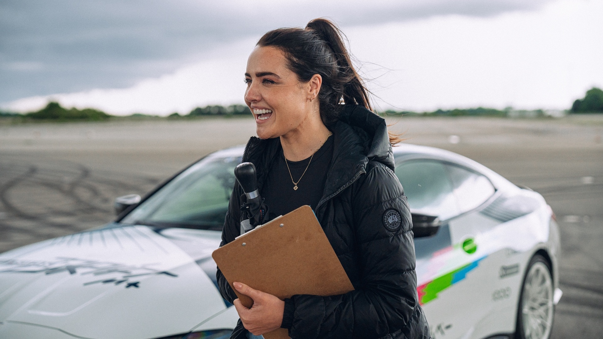 Content Creator Becky Evans at the Drift Track of the BMW M Games of Drift.