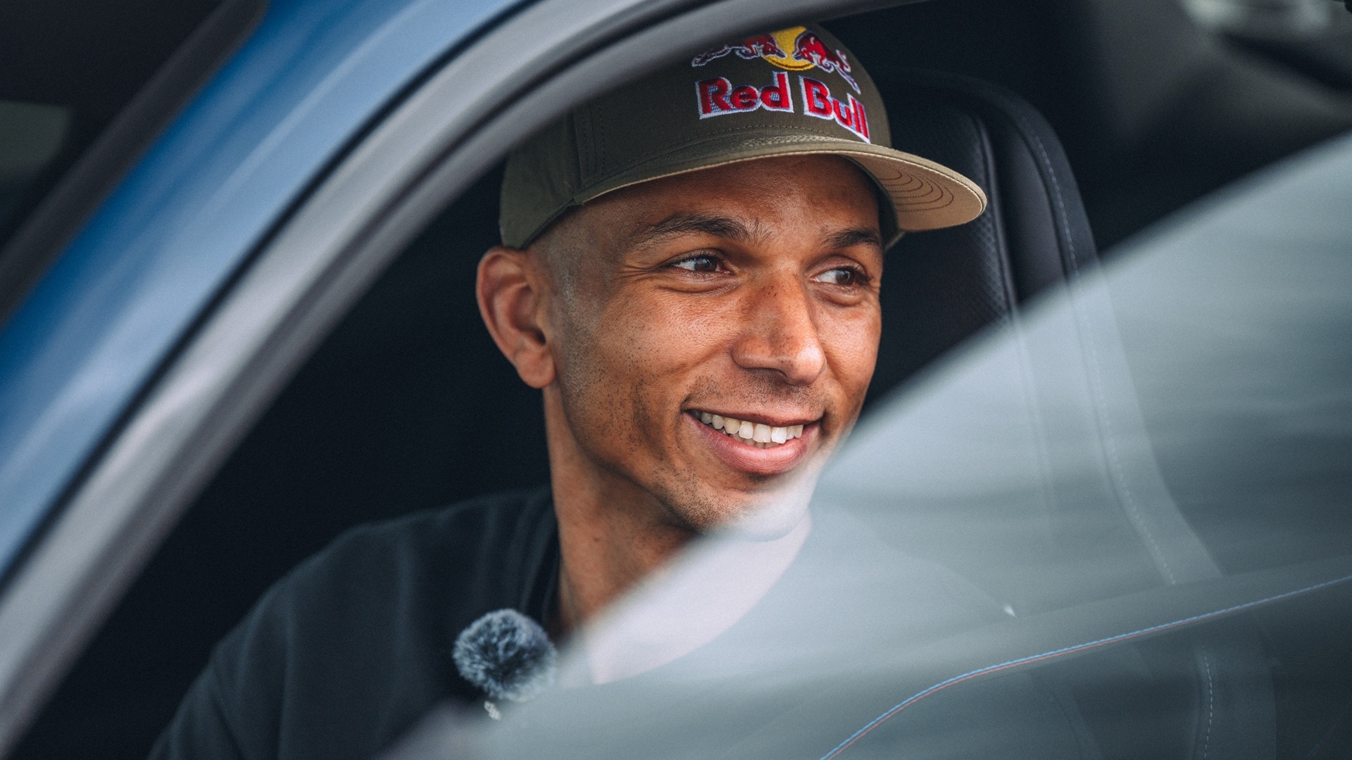 Elias Hountondji from the Red Bull Driftbrothers at the Drift Track of the BMW M Games of Drift.