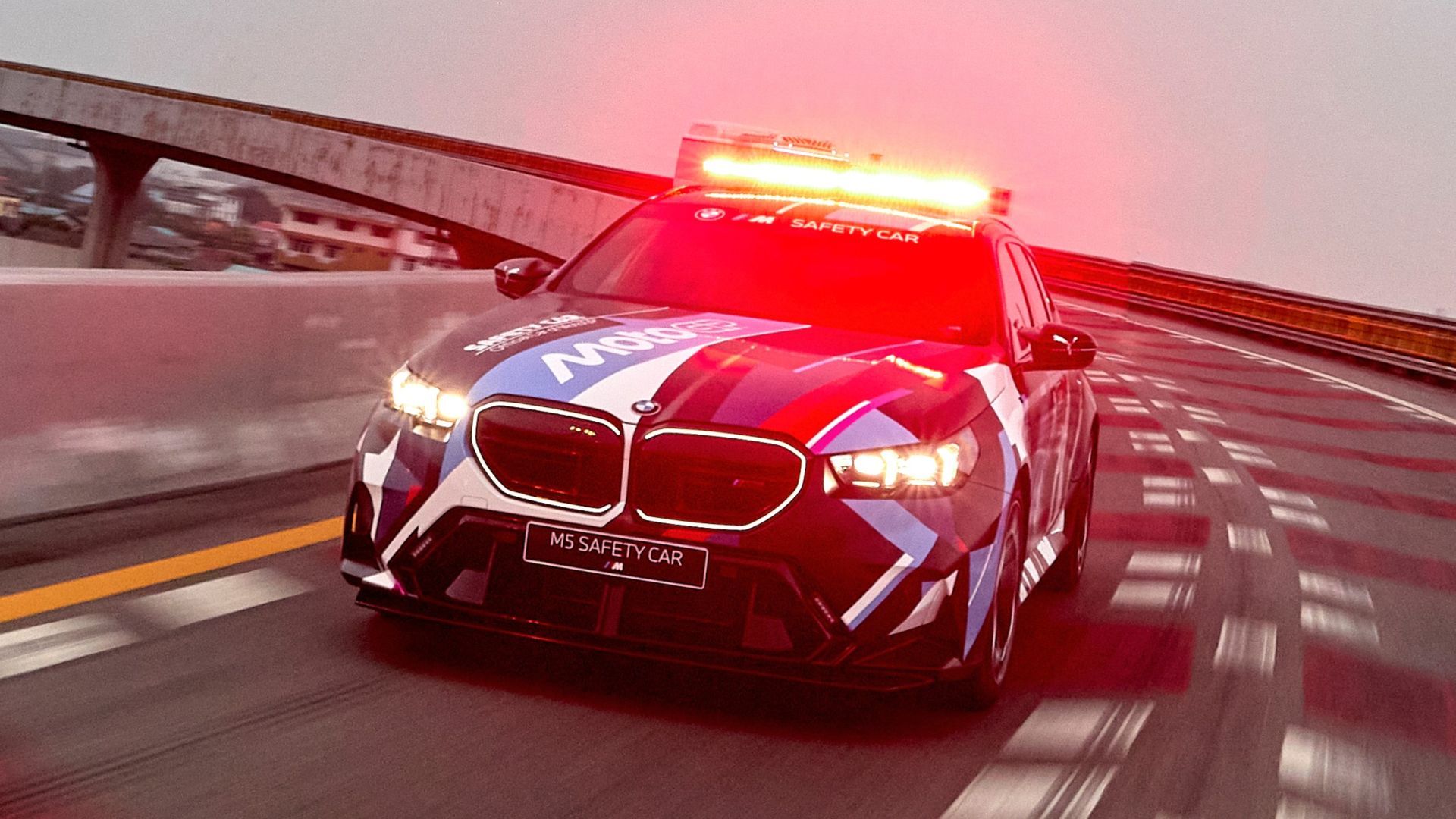 The BMW M5 Safety Car.
