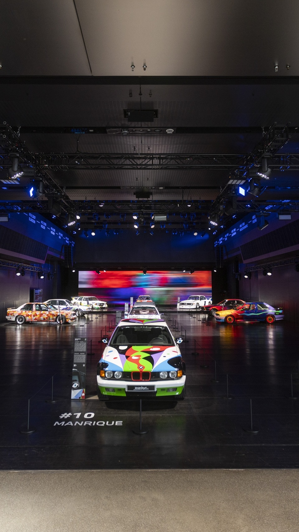 A couple of BMW Art Cars on display at BMW Welt.