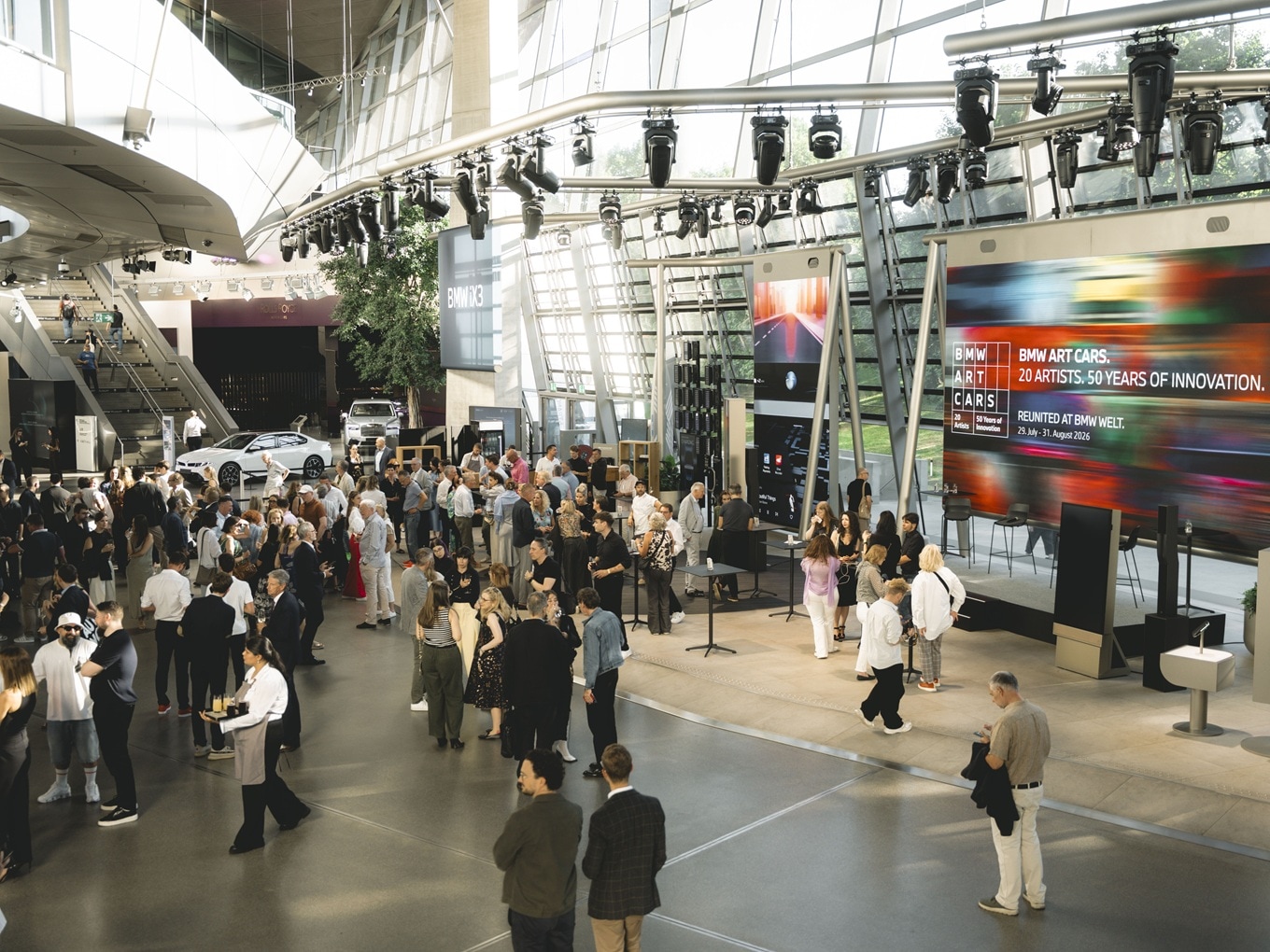The exhibition opening at BMW Welt in Munich.