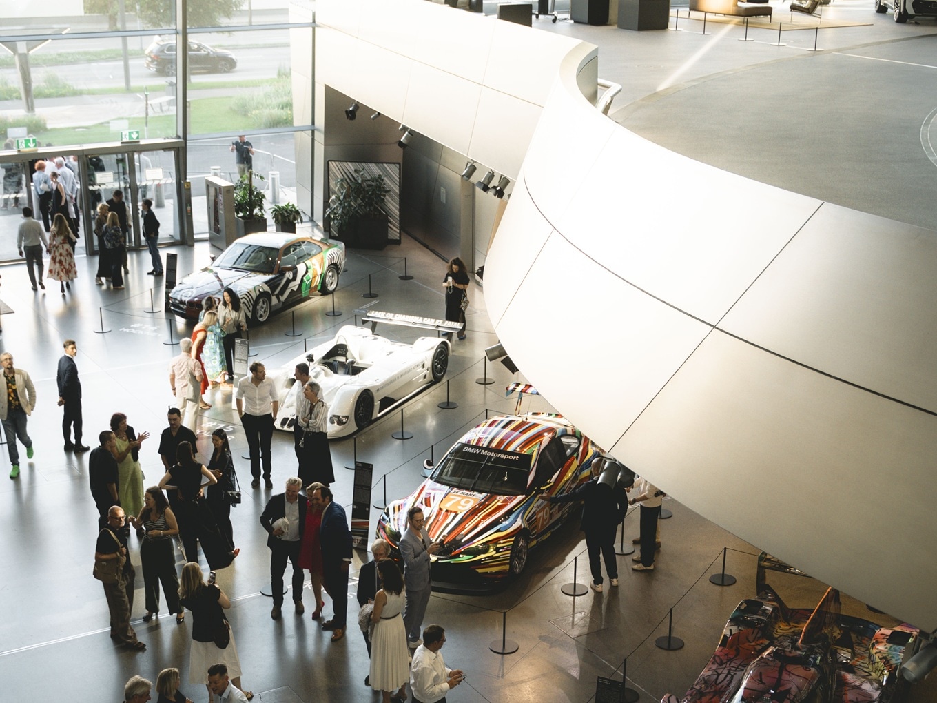 The exhibition space for Art Cars #14 (David Hockney), #15 (Jenny Holzer) and #17 (Jeff Koons).
