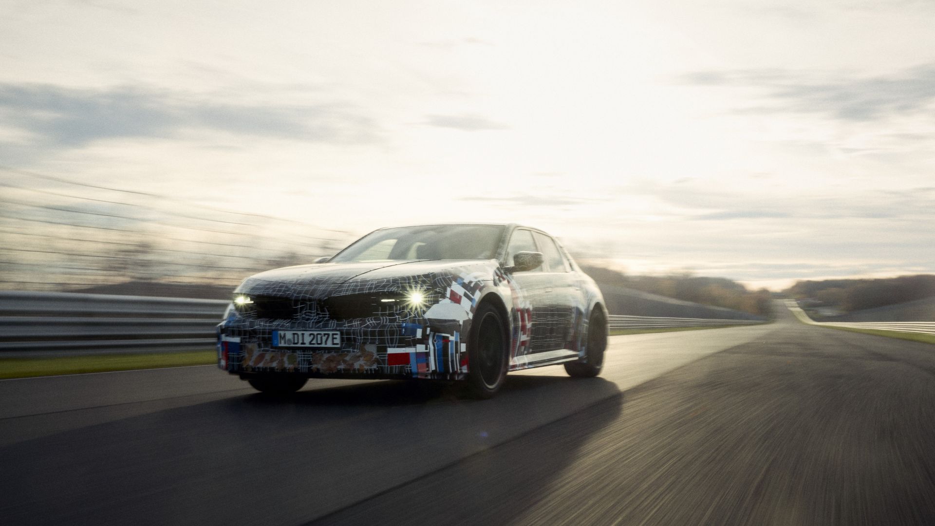 The fully electric technology demonstrator from BMW M on the Nürbrugring. 