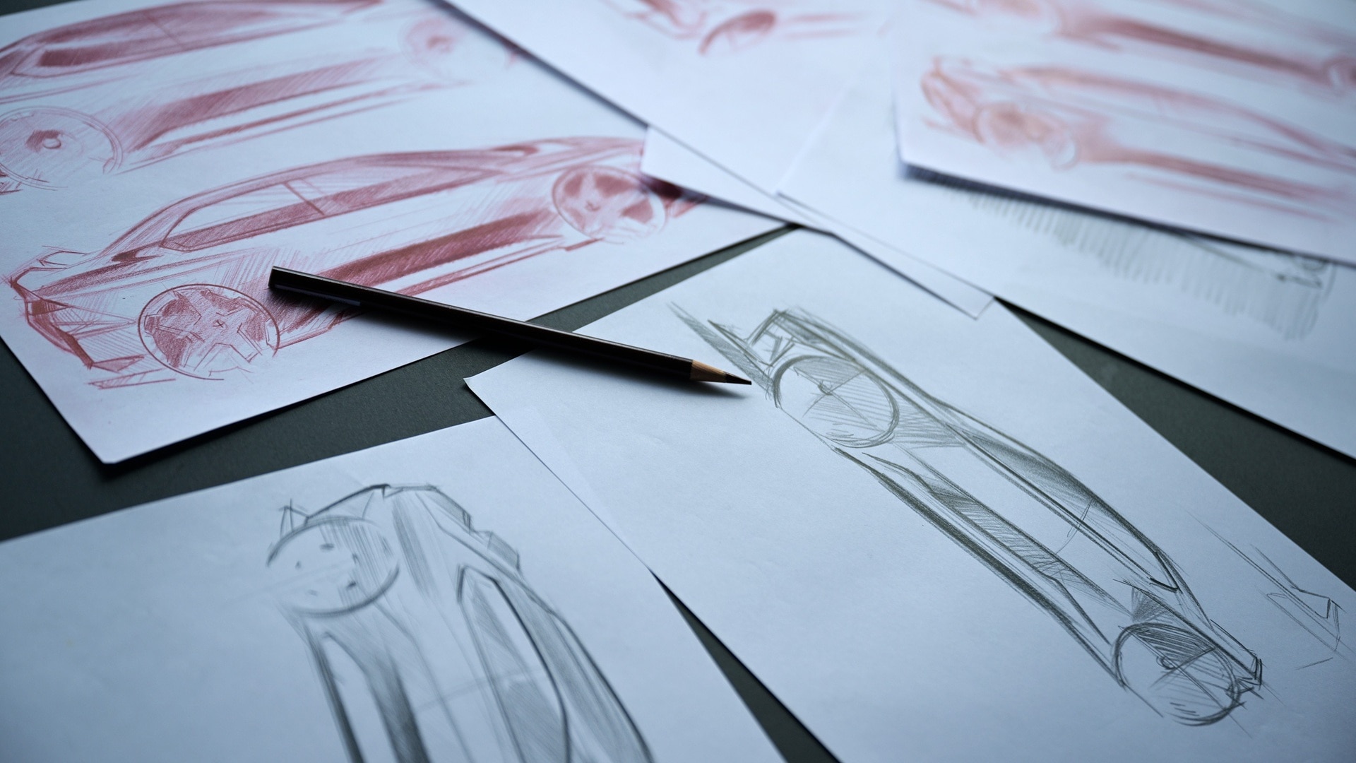 Handgezeichnete Skizzen vom BMW M Concept Neue Klasse