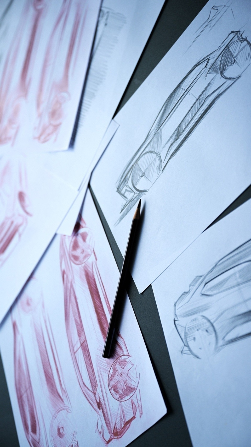 Handgezeichnete Skizzen vom BMW M Concept Neue Klasse