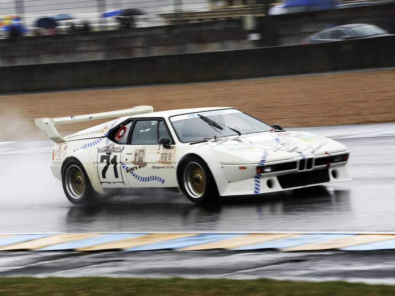 The 1981 team reunited: Prince Leopold of Bavaria (DE), Christian Danner (DE) and Peter Oberndorfer (DE) in 2023 with the BMW M1 in Münchener Wirthaus livery.