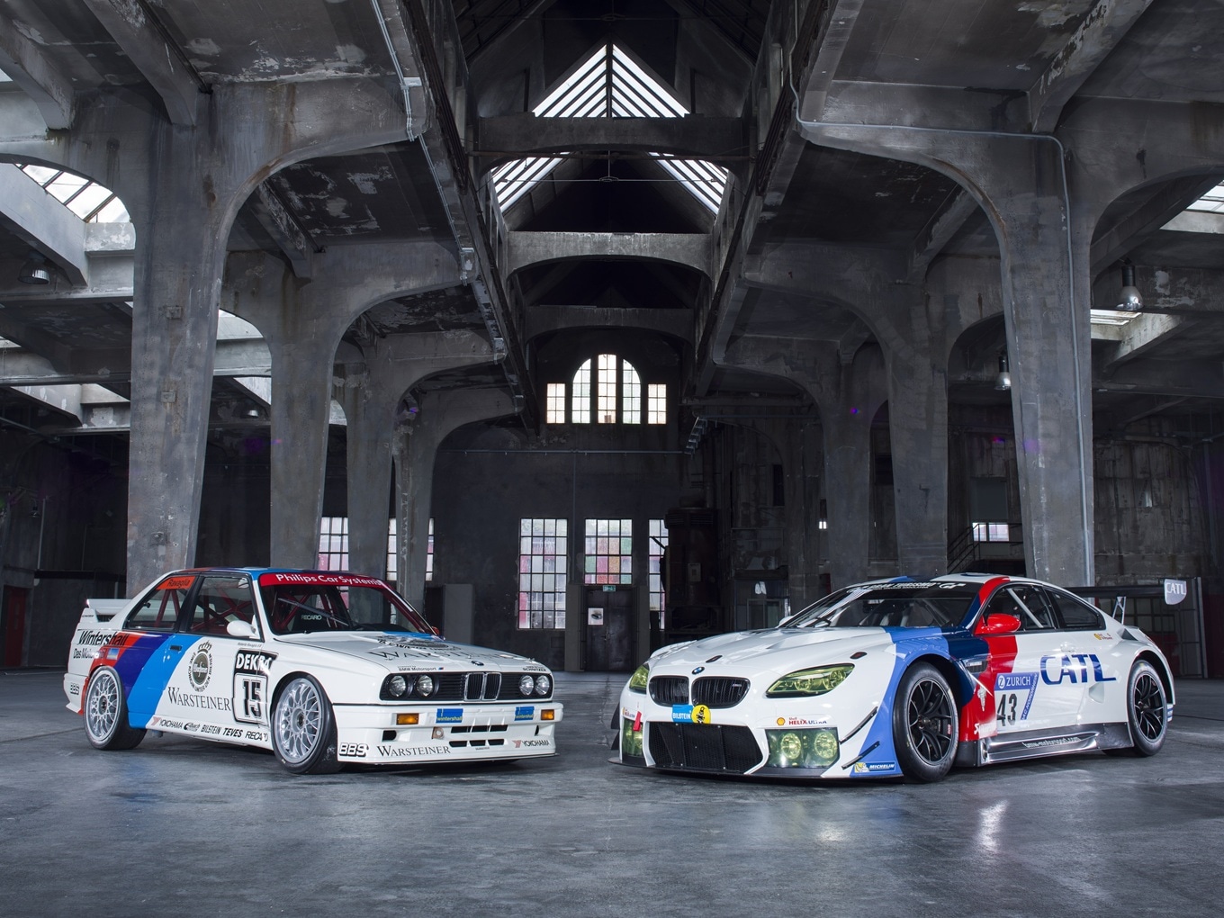 BMW M3 E30 von 1989 und der BMW M6 GT3 von 2017.