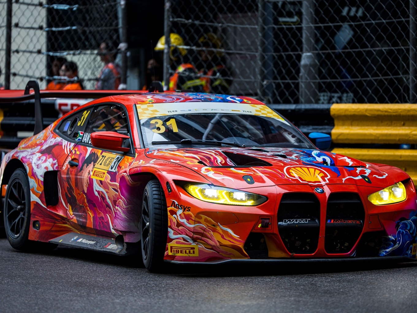 The BMW M4 GT3 in a livery, featuring the Chinese manhua style.