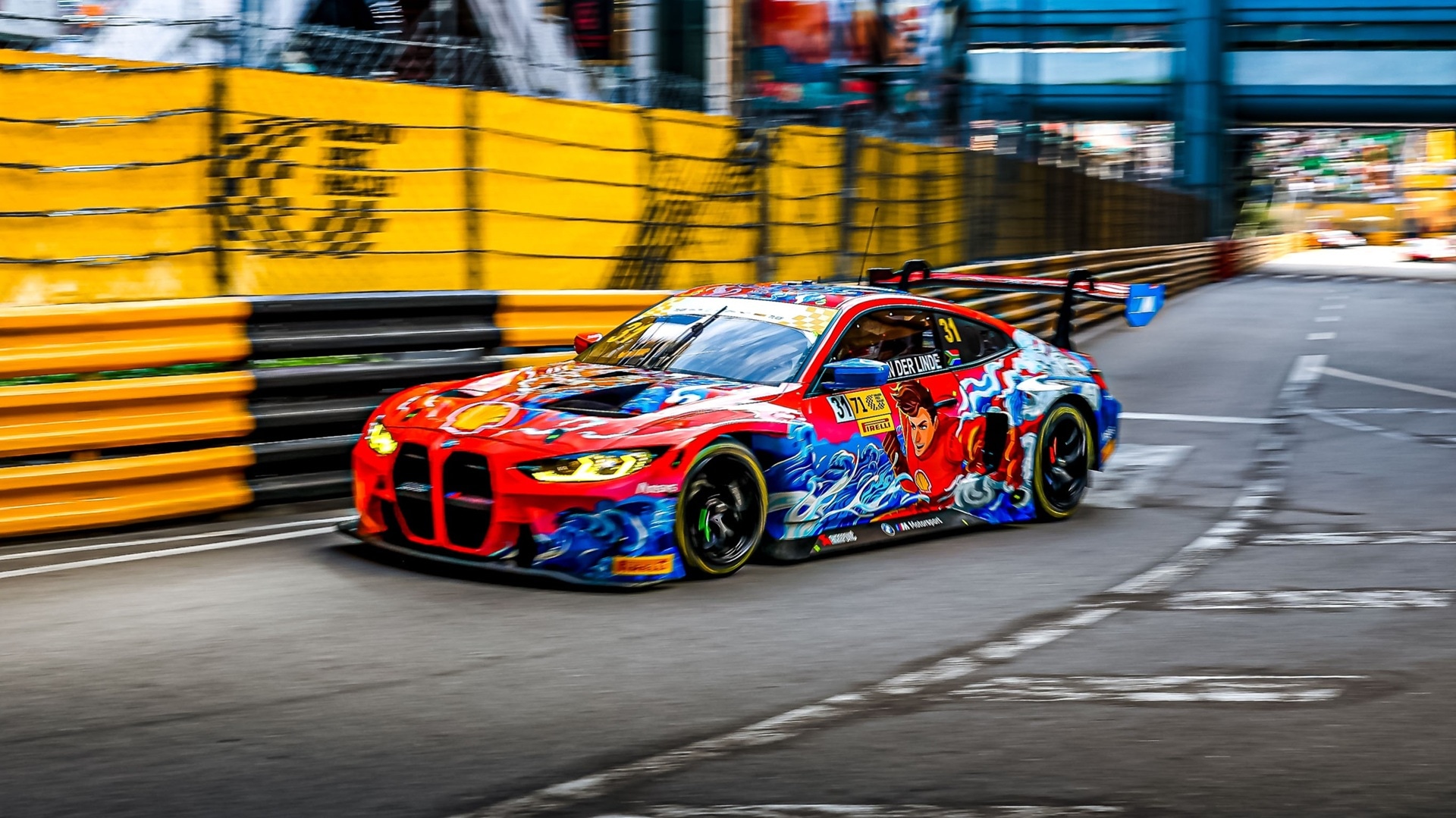 BMW M4 GT3 in Mythological Monsters livery.