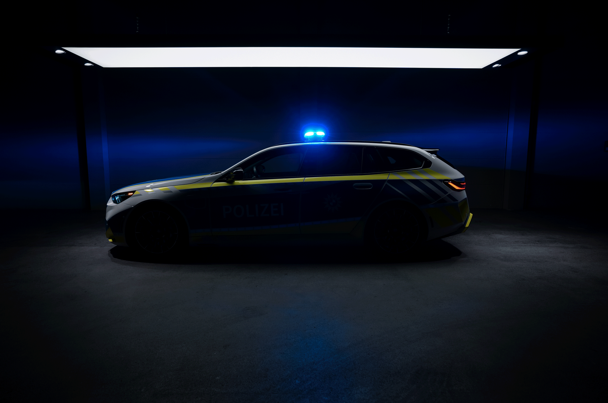 BMW M5 Touring G99 als Polizei-Einsatzfahrzeug.