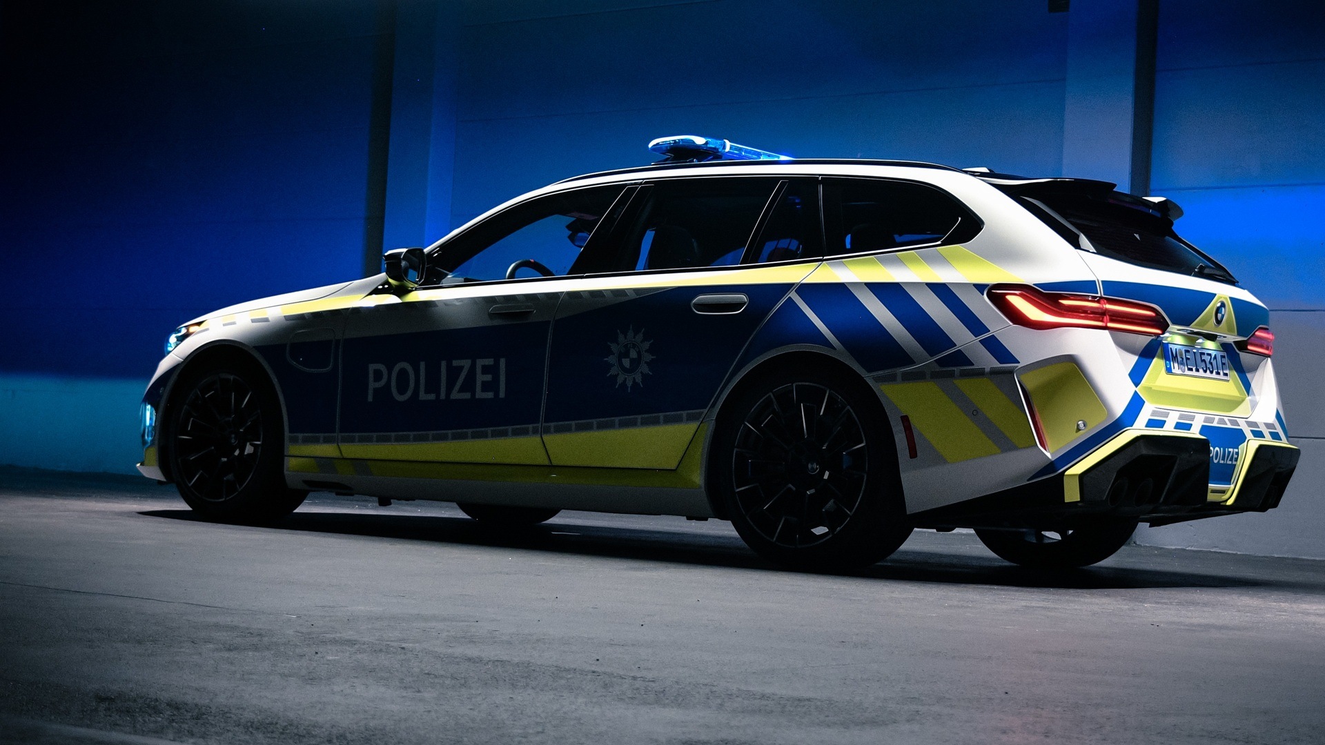 BMW M5 Touring G99 als Polizei-Einsatzfahrzeug.